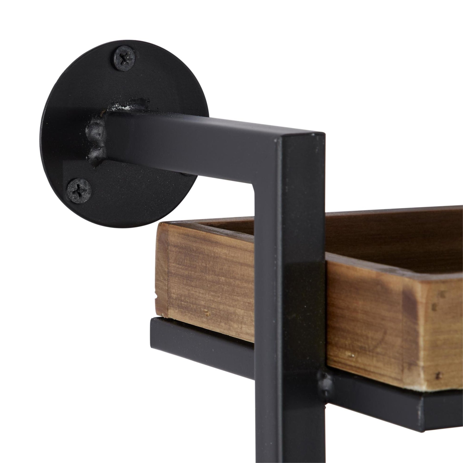 Brown Metal 3 Shelves Room Wall Shelf