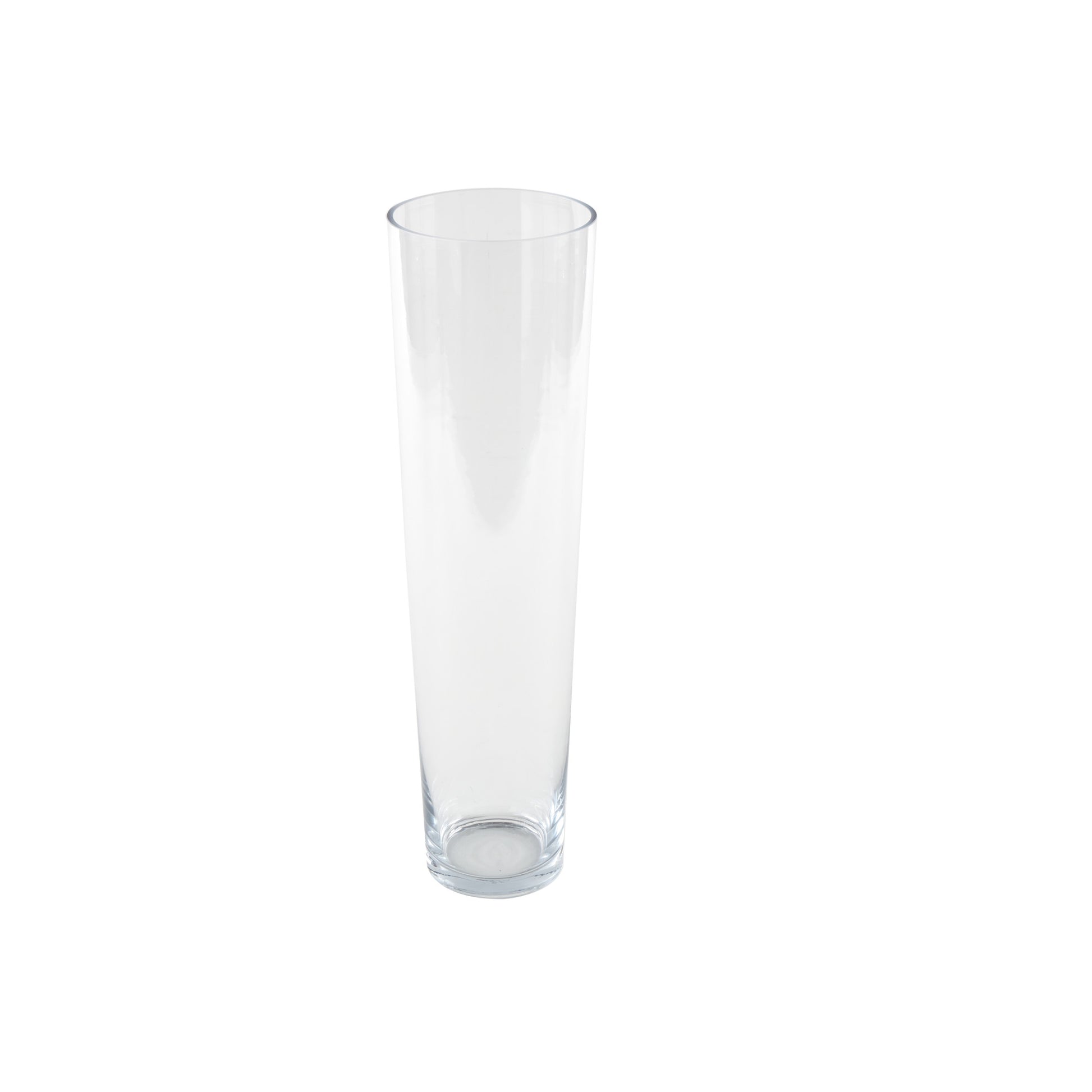 Clear Glass Tall Decorative Vase