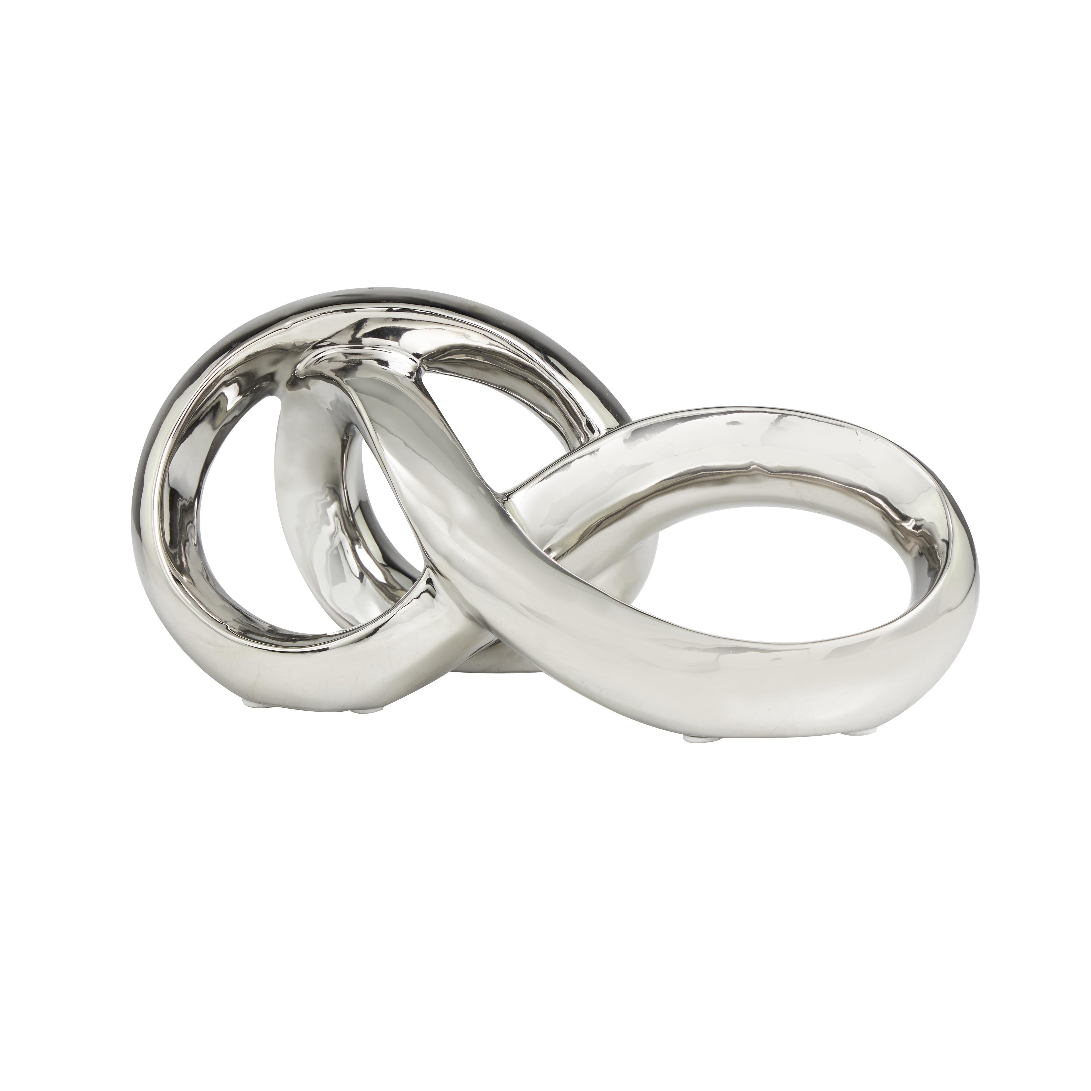 Abstract Ceramic Infinity Loop Decorative Sculpture