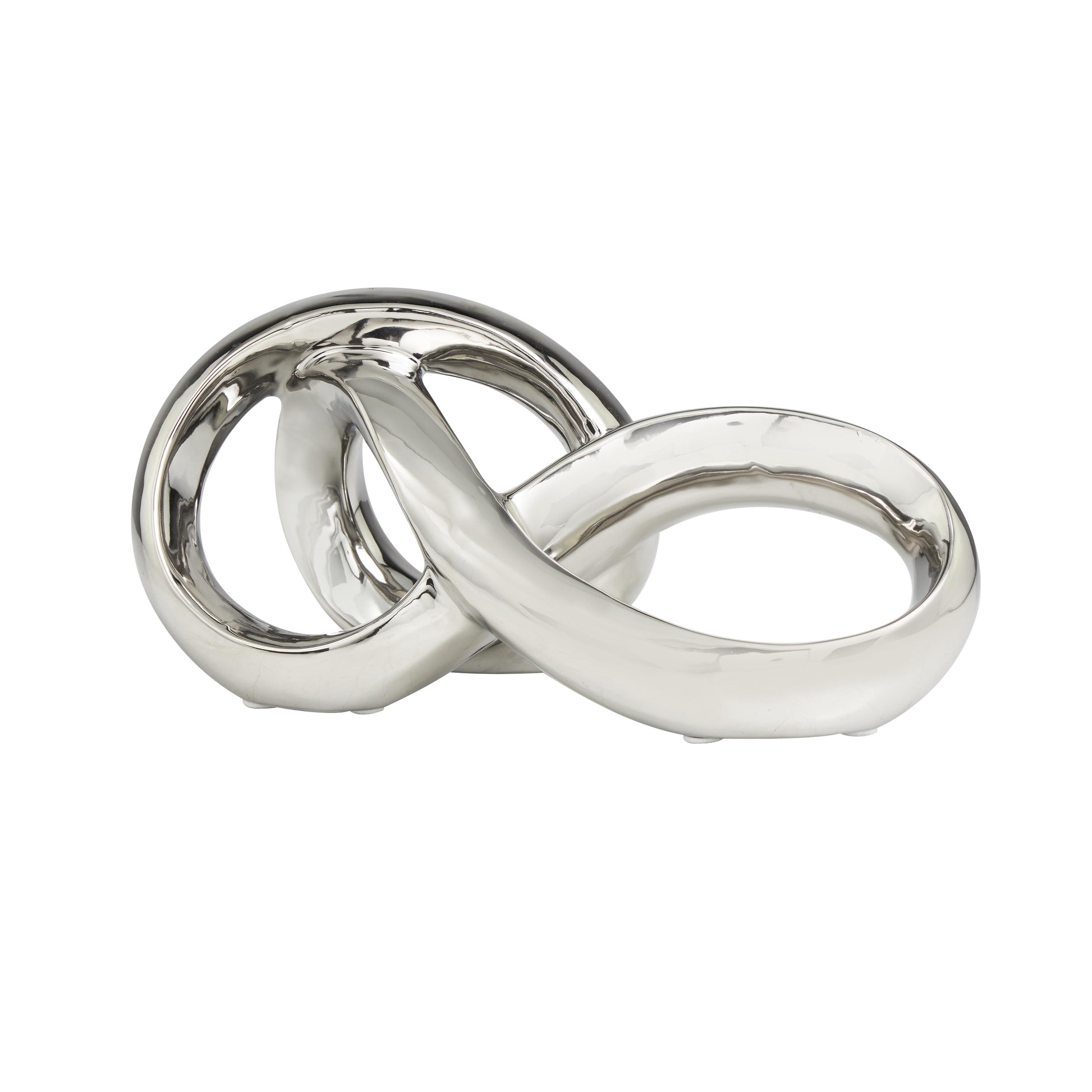 Abstract Ceramic Infinity Loop Decorative Sculpture