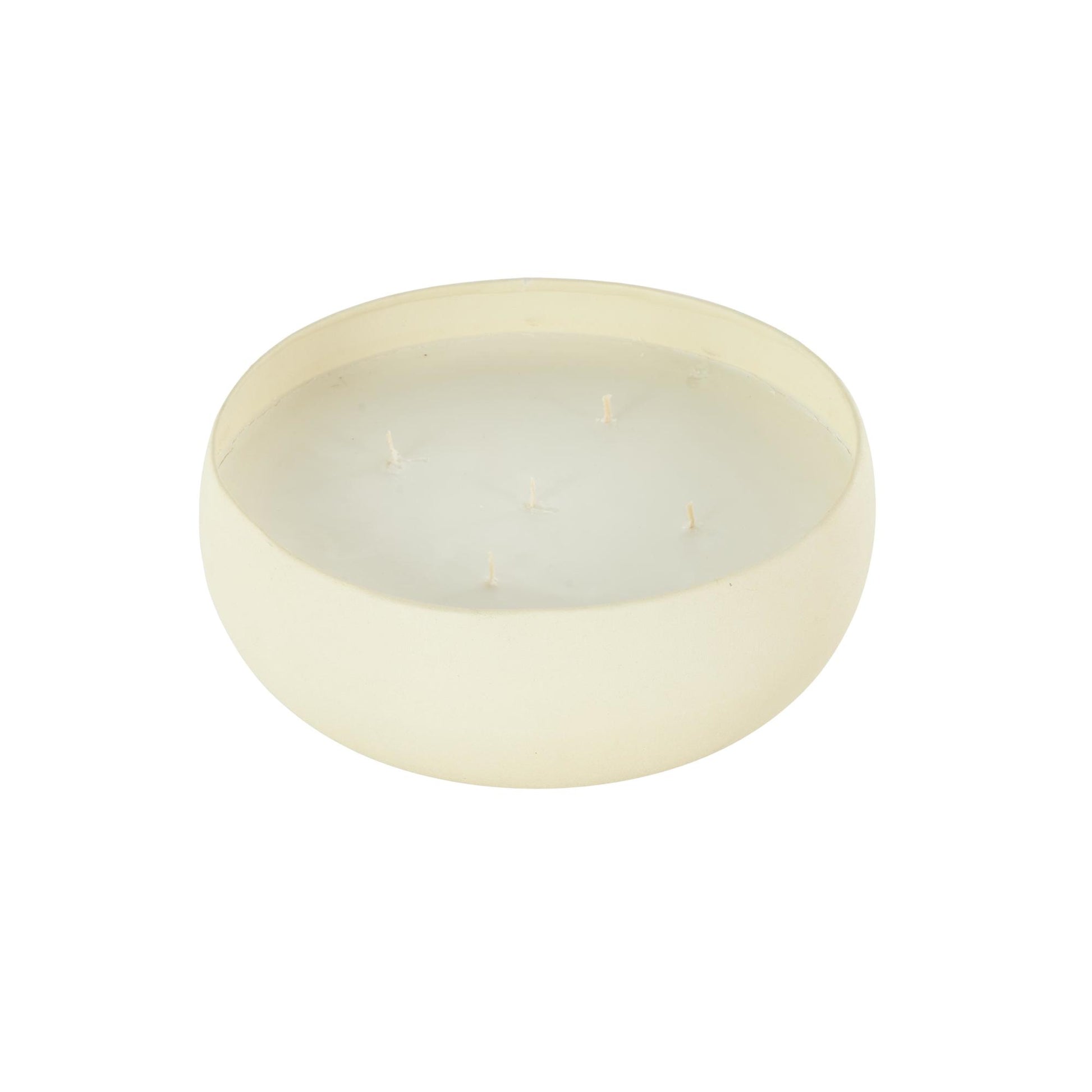 Metal Pink Blush & Poppy Scented Textured 63oz 5 Wick Decorative Candle with White Wax