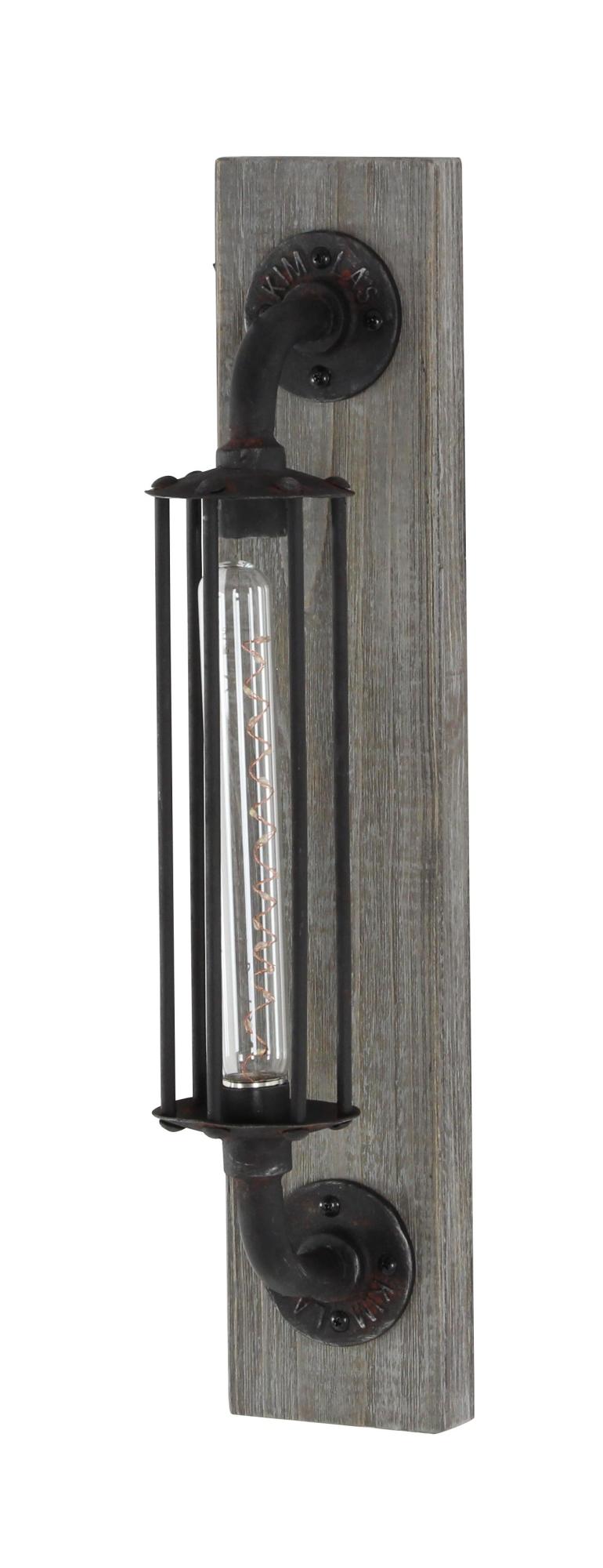 Geometric Black Metal Battery Operated Room Accent Lamp with Included Fixed LED Light