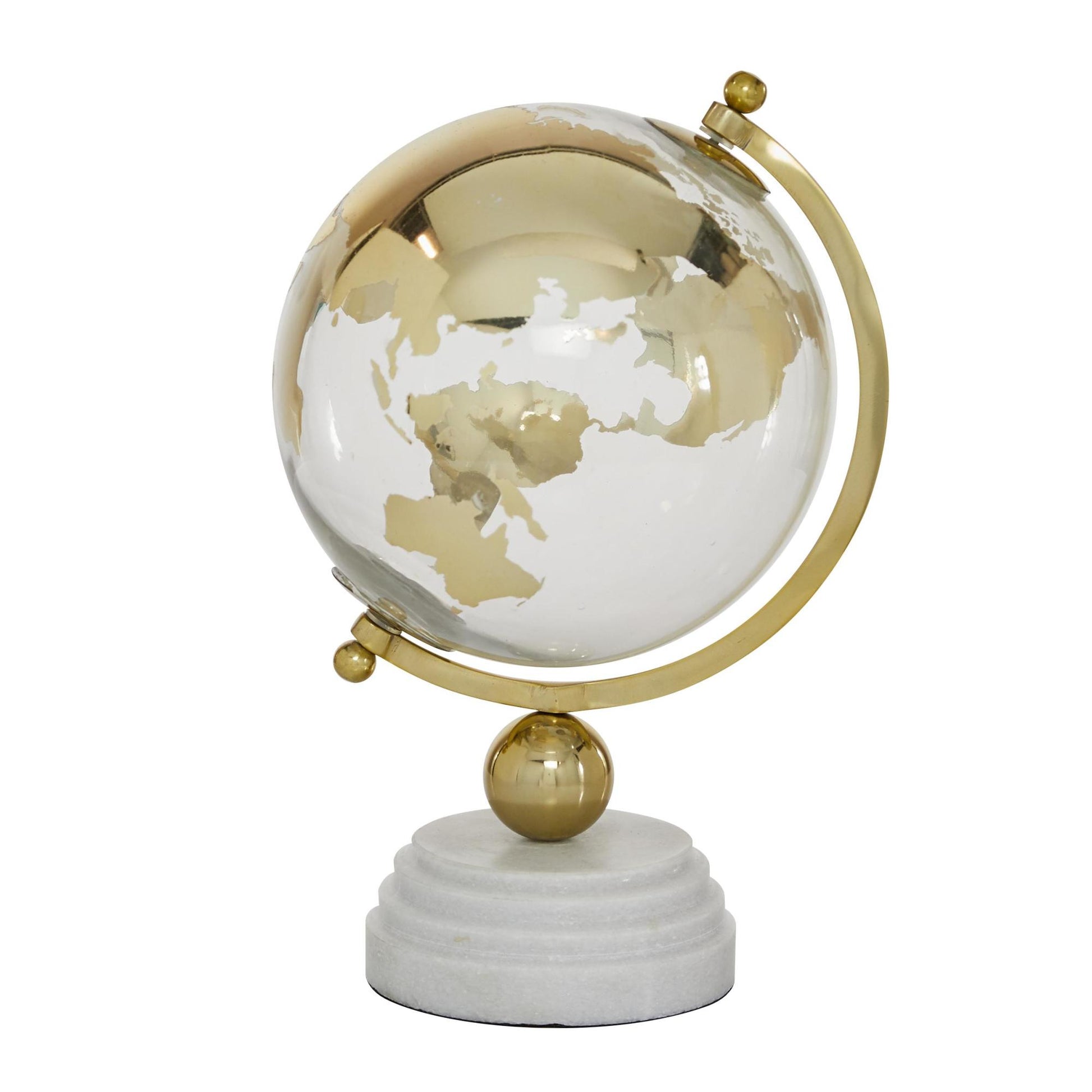 Marble Educational/Geographic Earth Globe with Marble Base and Tiered Base