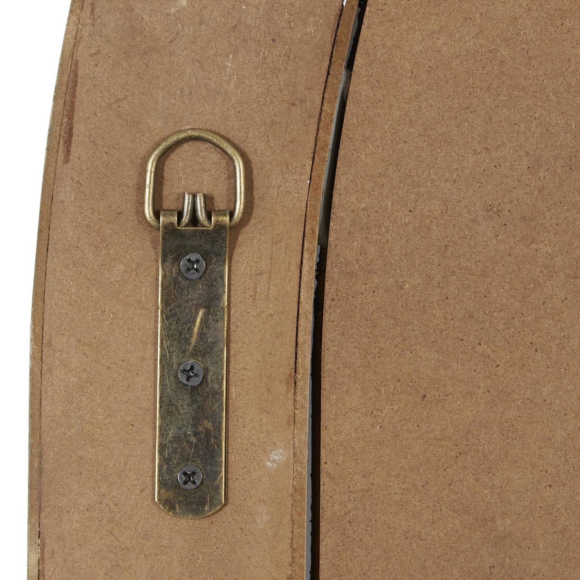 Wood Window Pane Inspired Room Wall Mirror with Arched Top and Distressing