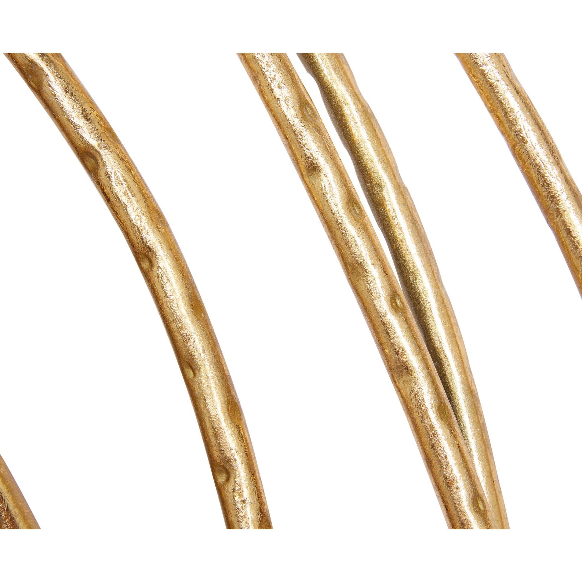 Gold Metal Room Wall Mirror with Overlapping Ring Frame