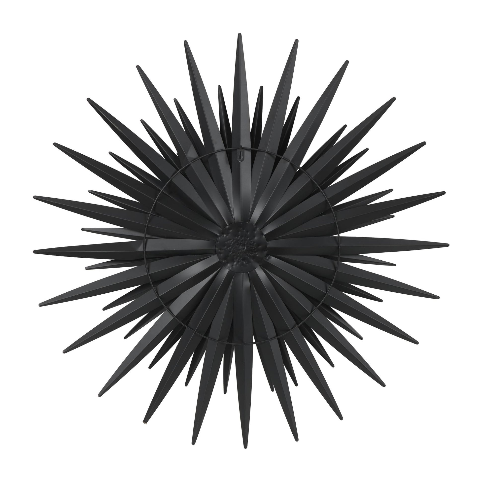 Sunburst Black Metal Large Layered 3D Home Wall Decor