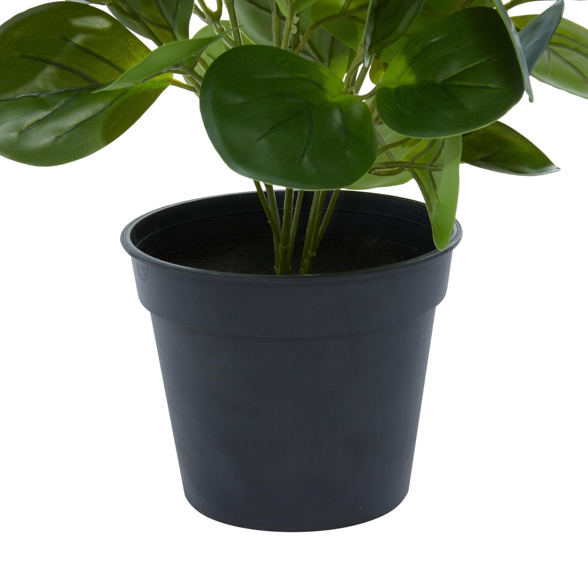 Eucalyptus Green Faux Foliage Indoor Outdoor Artificial Plant with Realistic Leaves and Black Round Pot