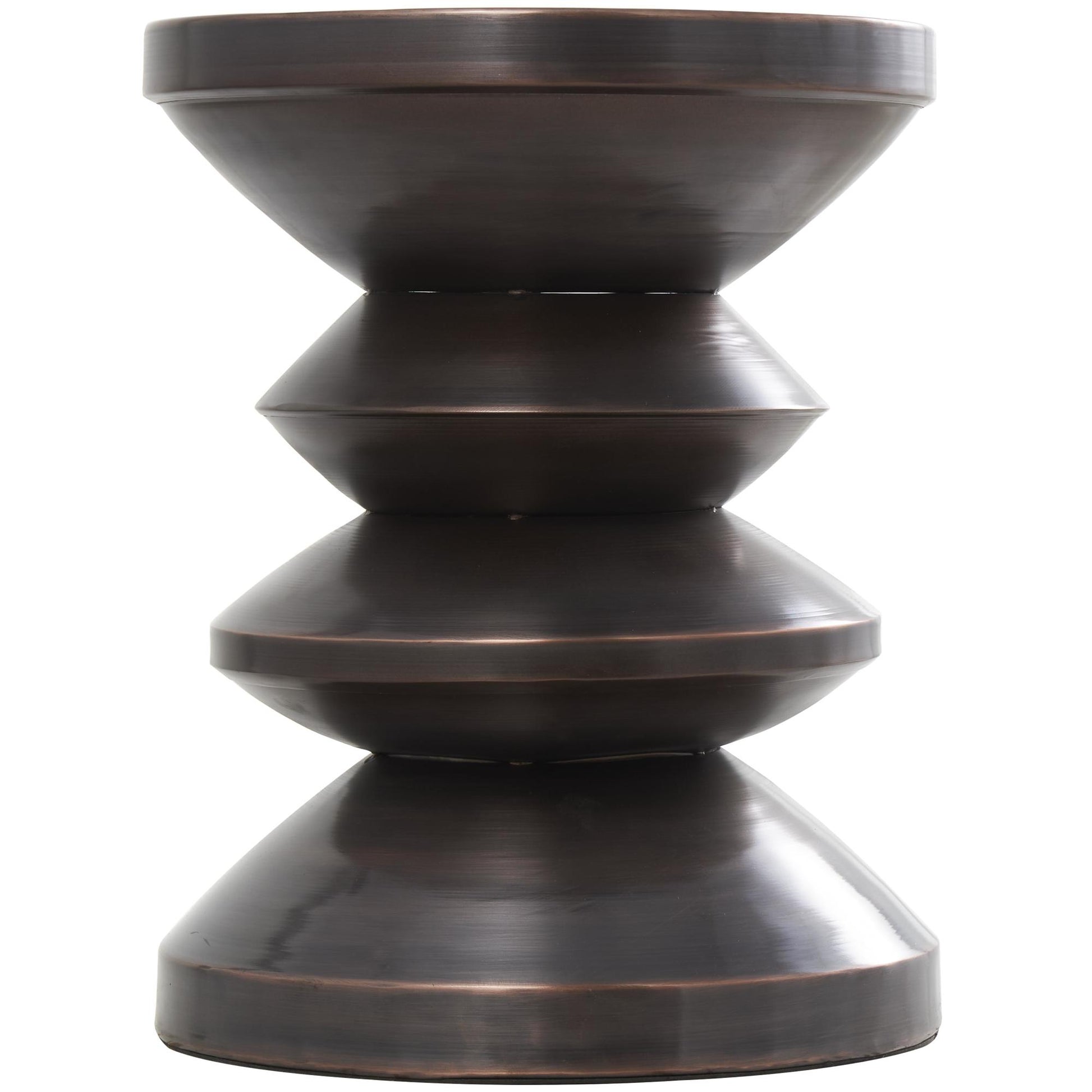 Geometric Metal Art Deco Inspired Side End Accent Table