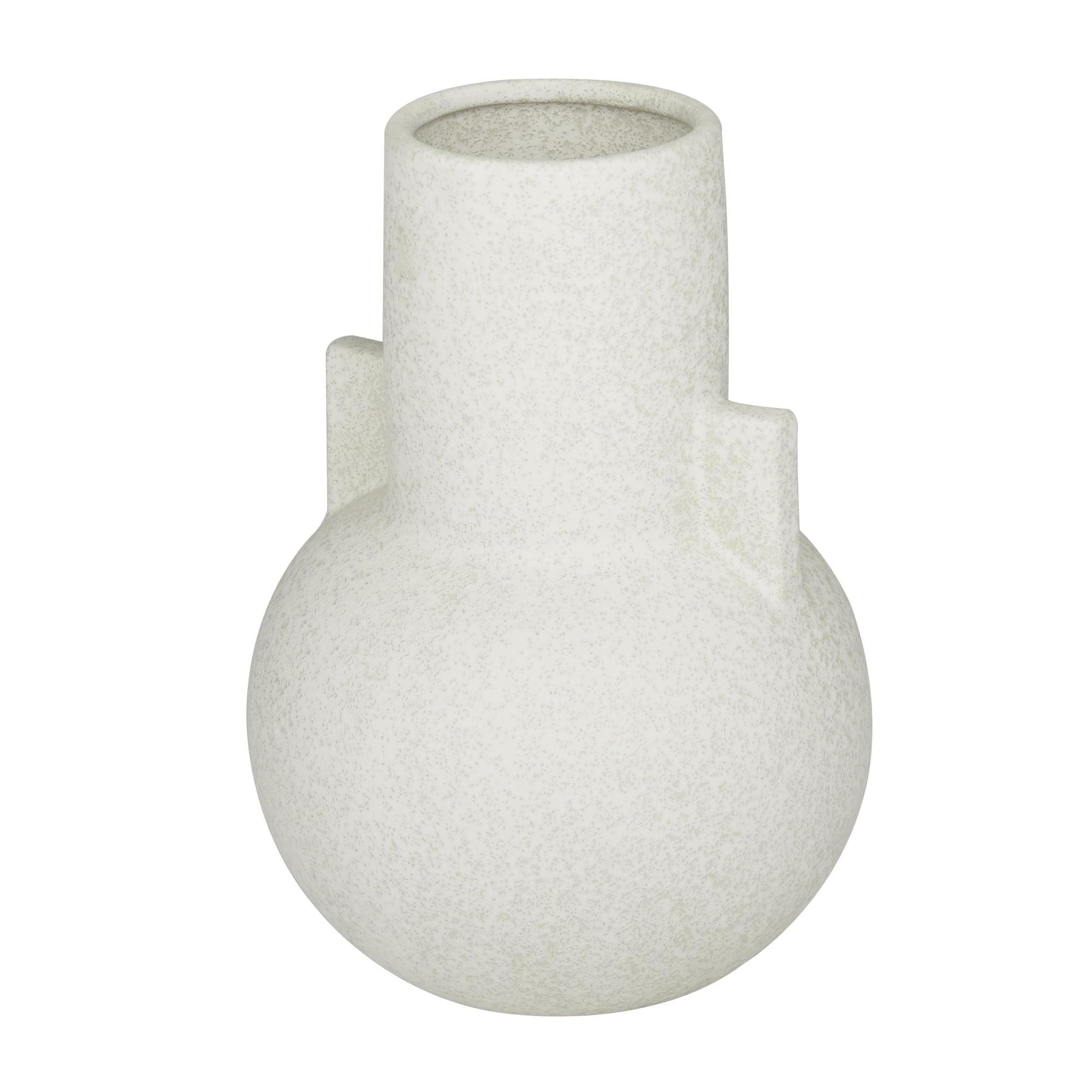 CosmoLiving by Cosmopolitan White Ceramic Handmade Decorative Vase