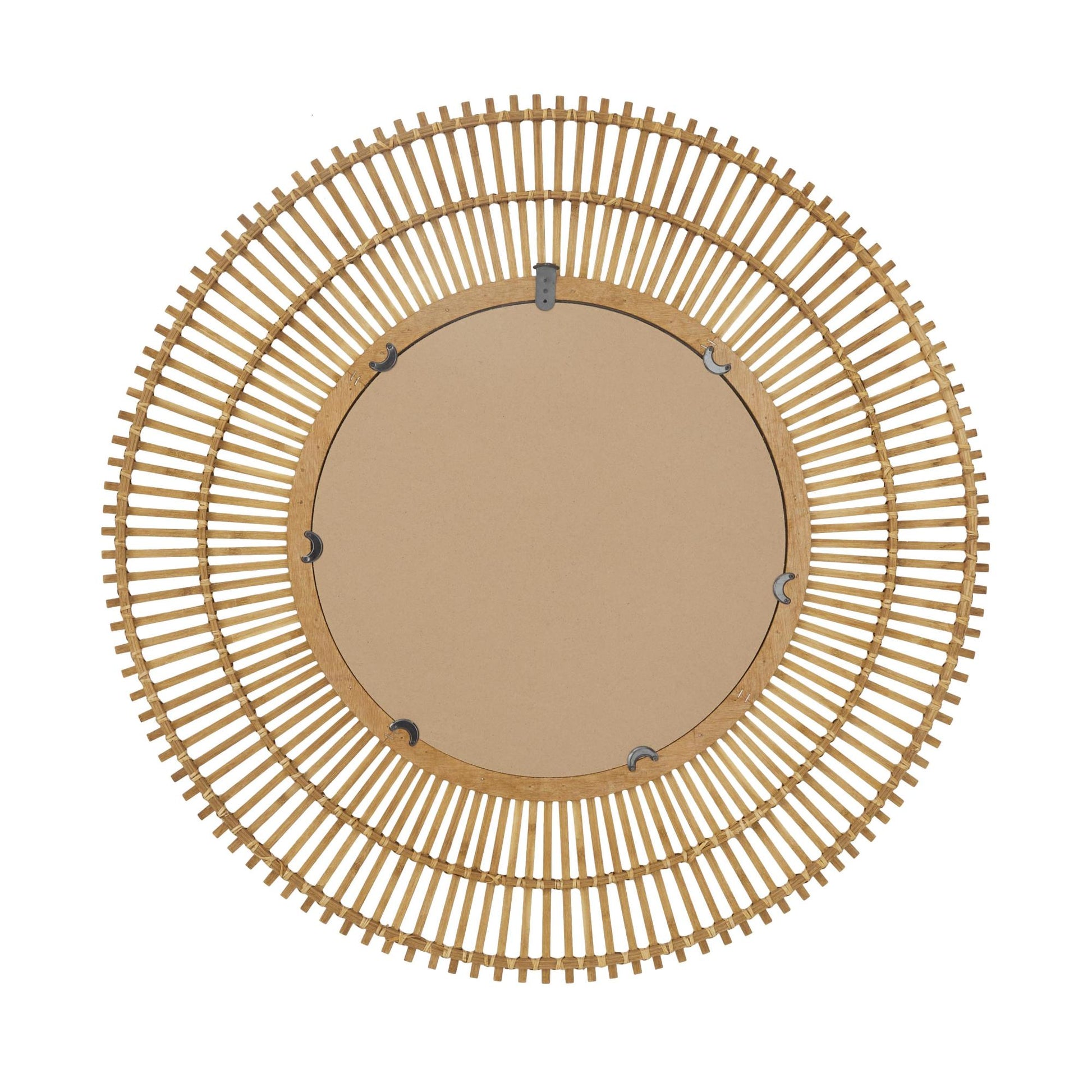 Starburst Bamboo Wood Handmade Stick Room Wall Mirror