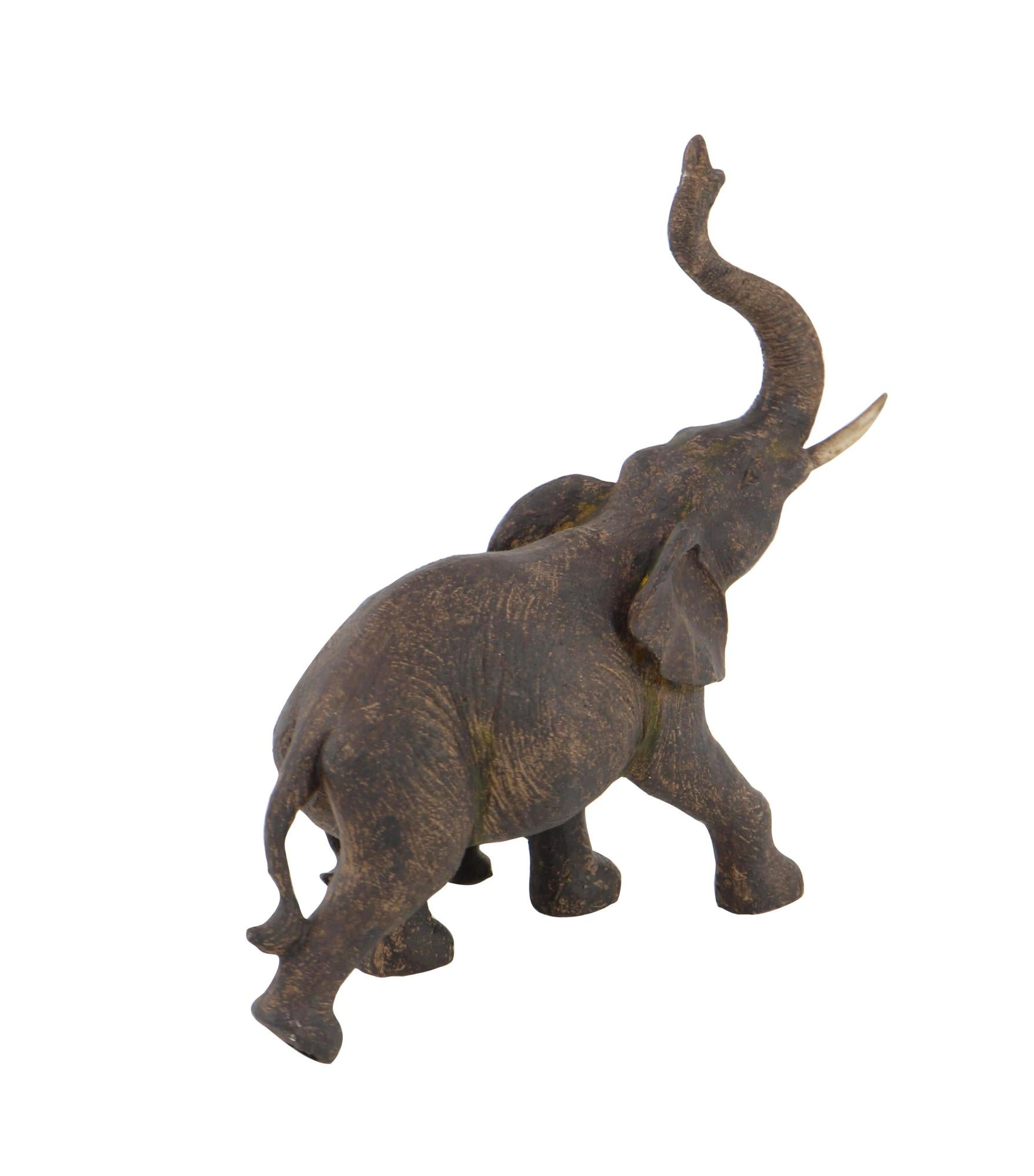 Elephant Brown Polystone Decorative Sculpture