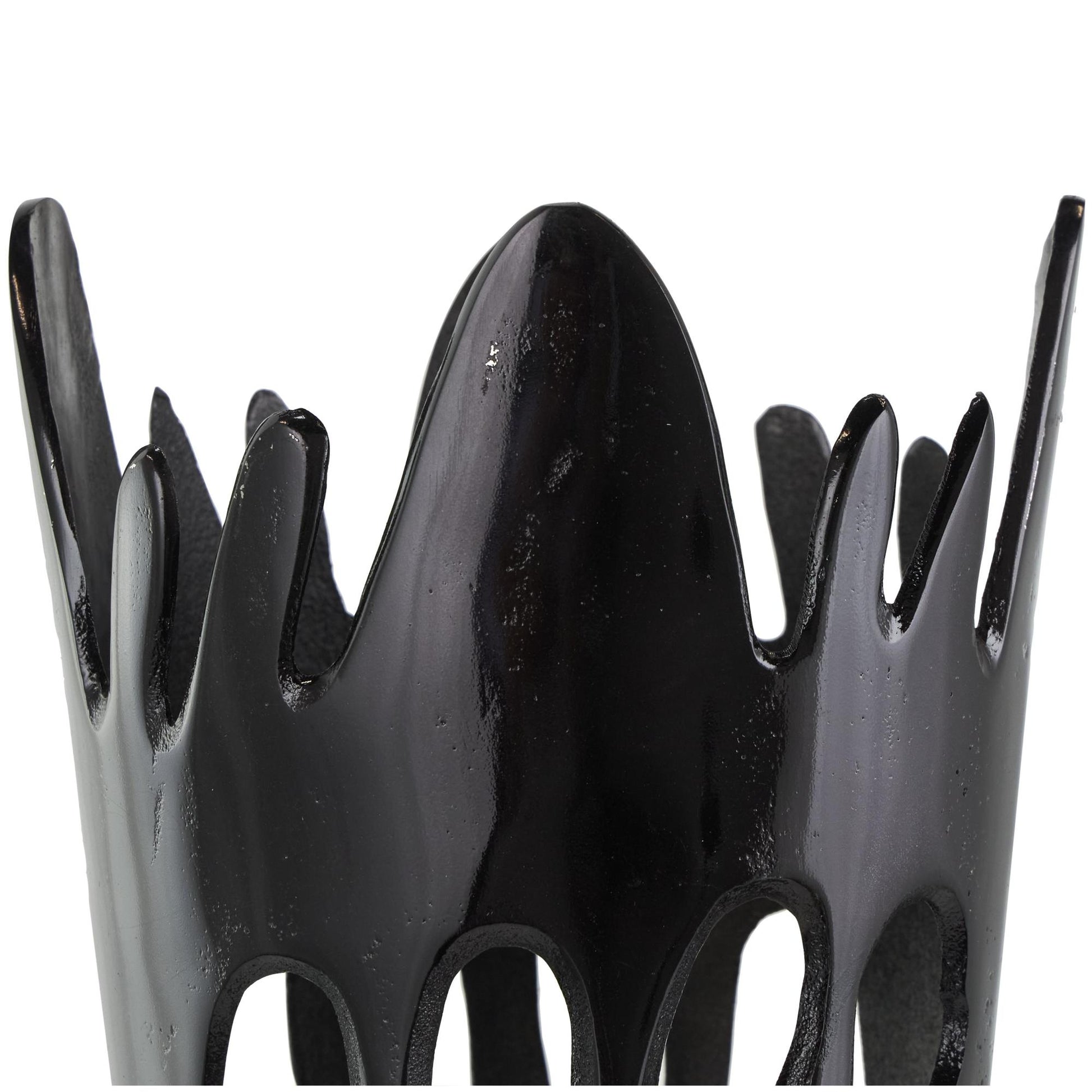 Abstract Aluminum Metal Tall Floor Drip Decorative Vase with Melting Designed Body