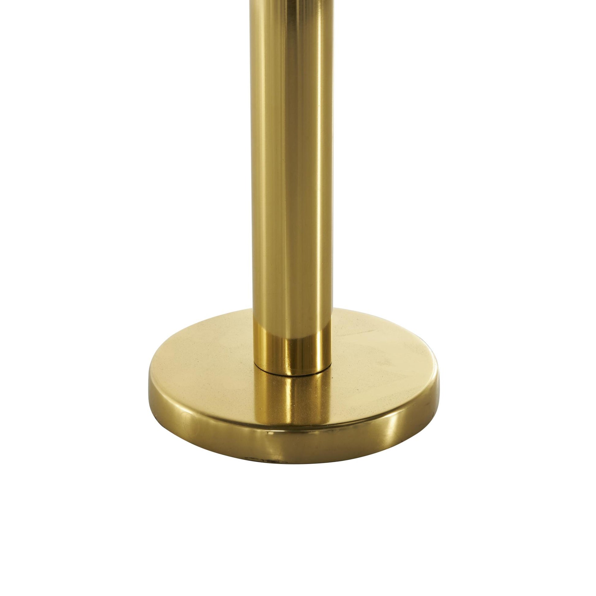 Set of 3 Gold Stainless Steel Metal Slim Decorative Candle Holder with Round Base
