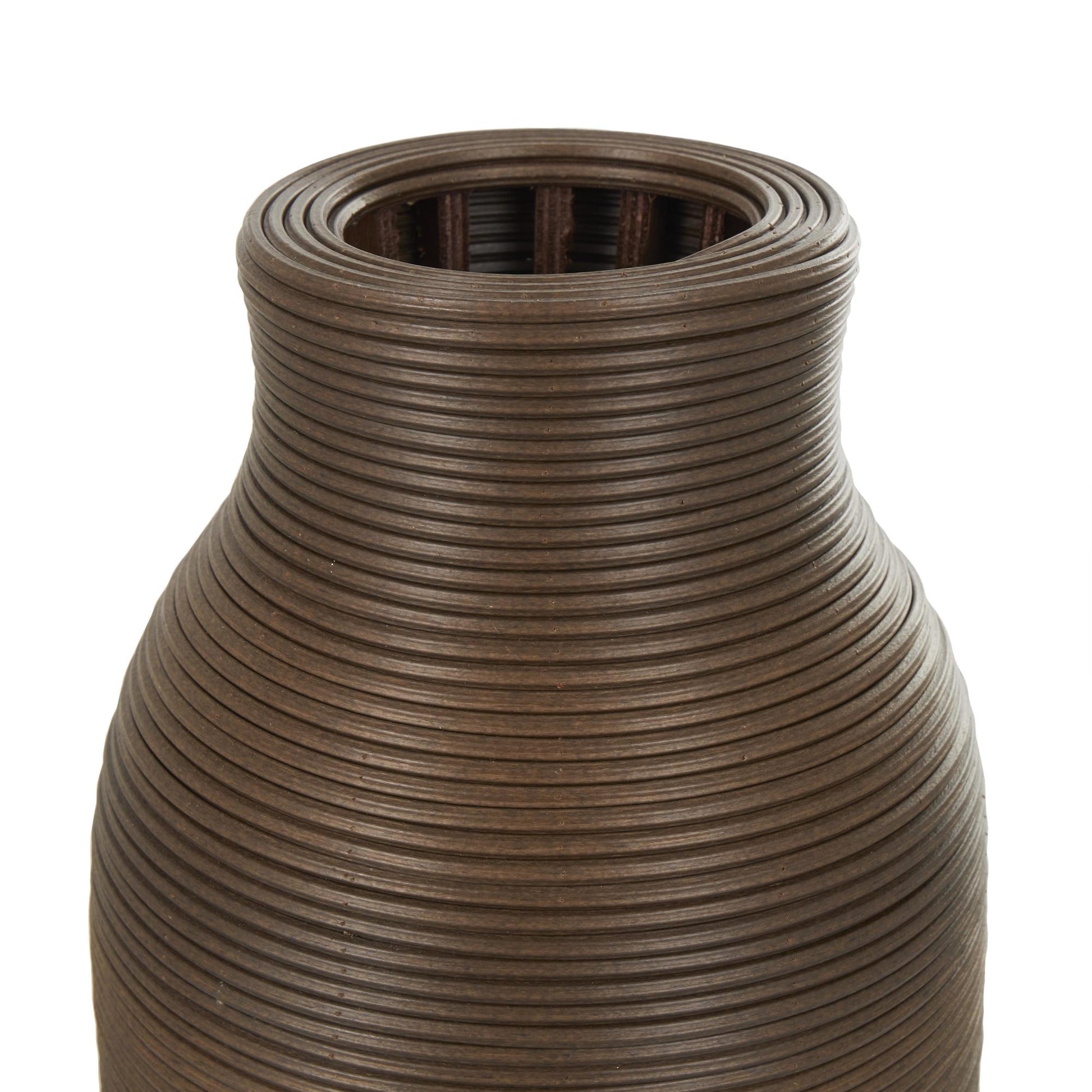 Dark Brown Seagrass Handmade Decorative Vase