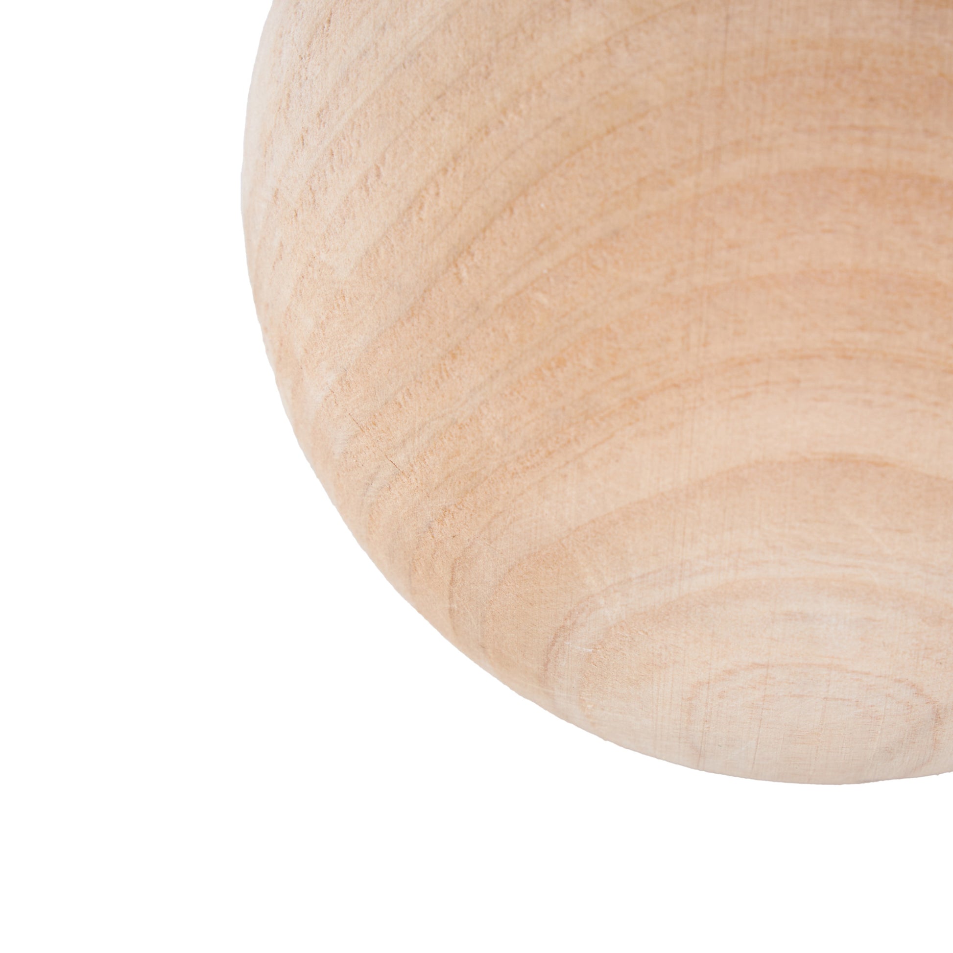 Set of 3 Light Brown Wood Handmade Decorative Orbs & Vase Filler with Varying Sizes