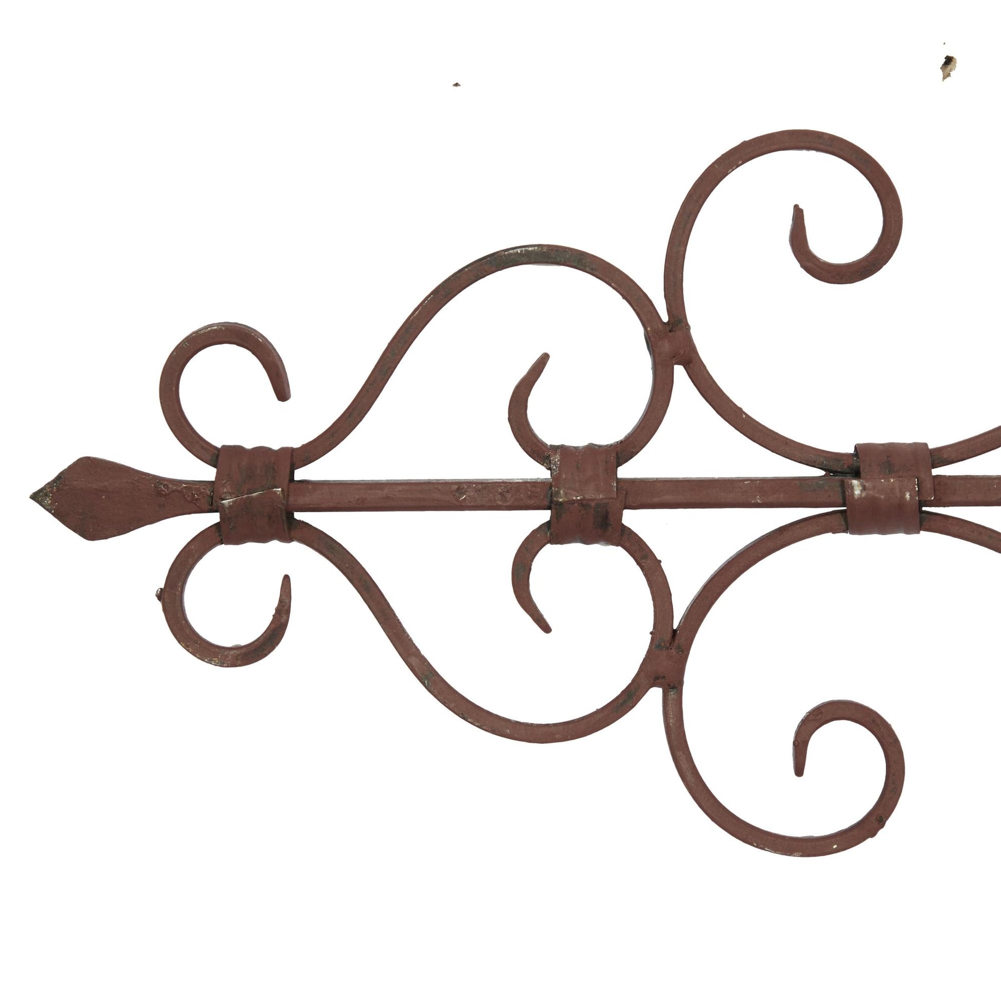 Scroll Brown Metal Long Slim Home Wall Decor