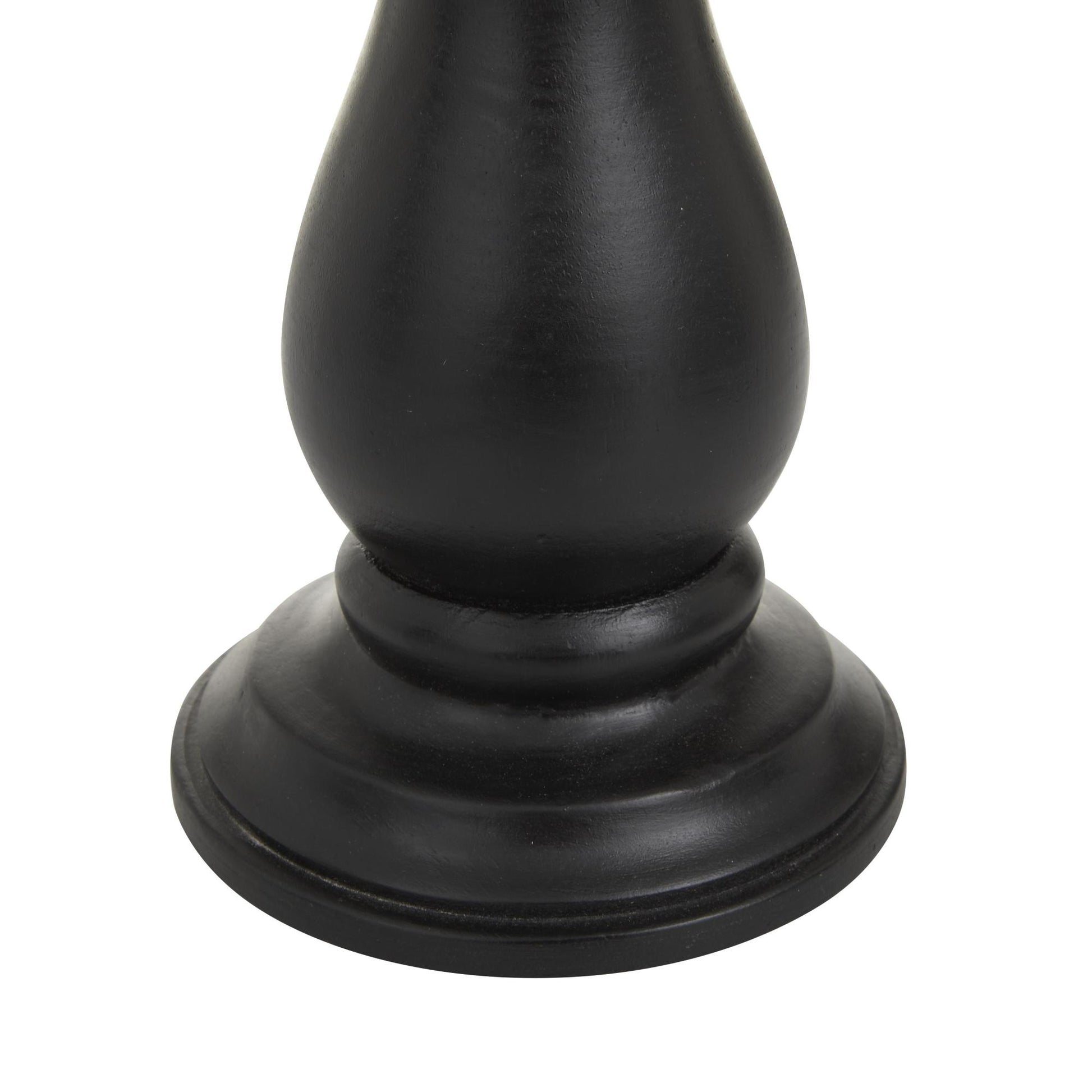 Set of 3 Mango Wood Turned Style Pillar Decorative Candle Holder