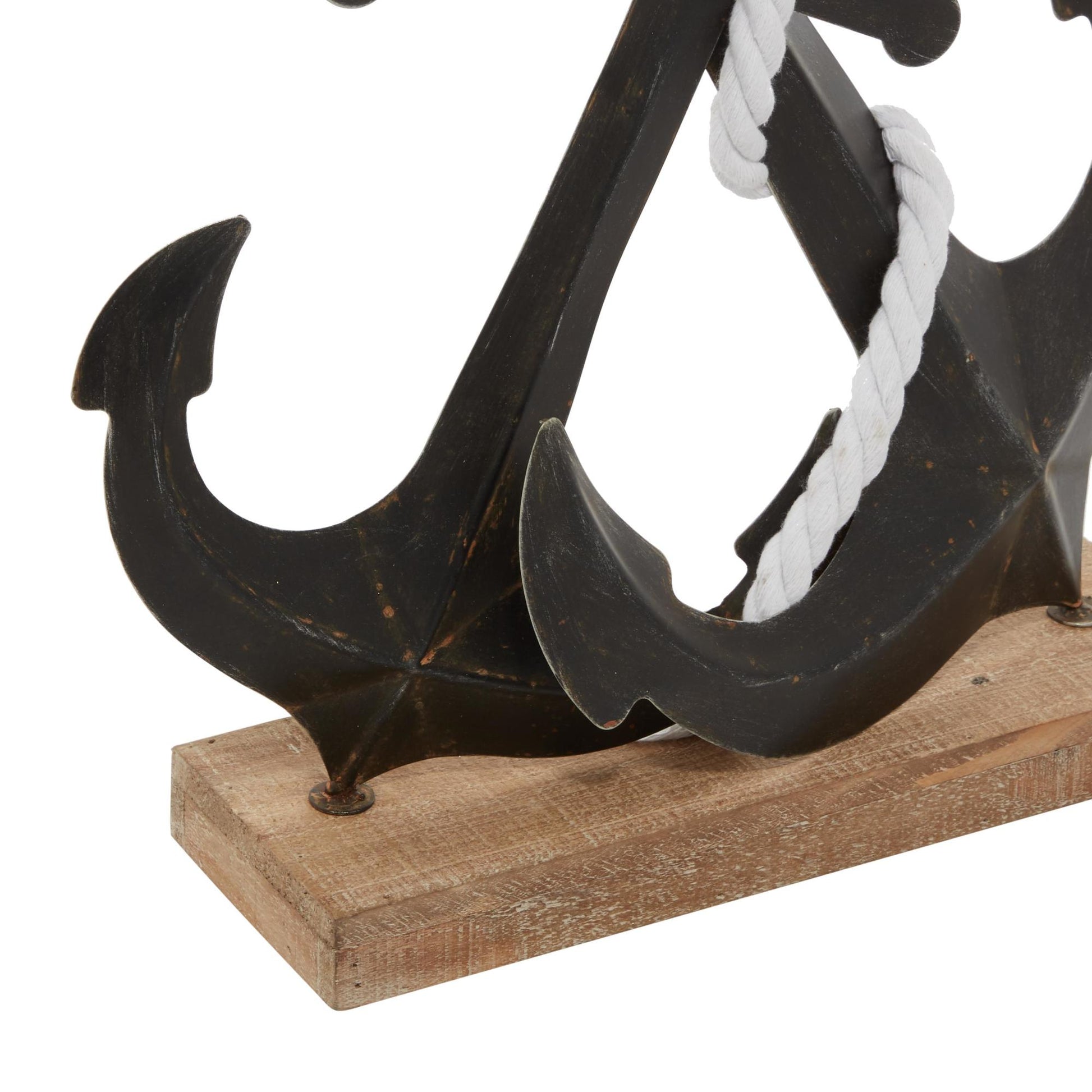 Anchor Black Metal Decorative Sculpture