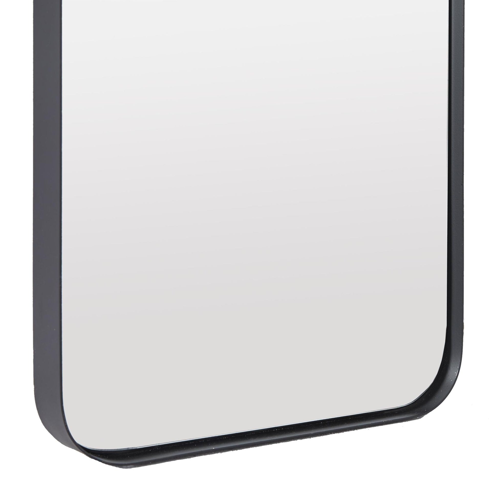 Metal Minimalistic Room Wall Mirror with Thin Frame 12" x 2" x 48"