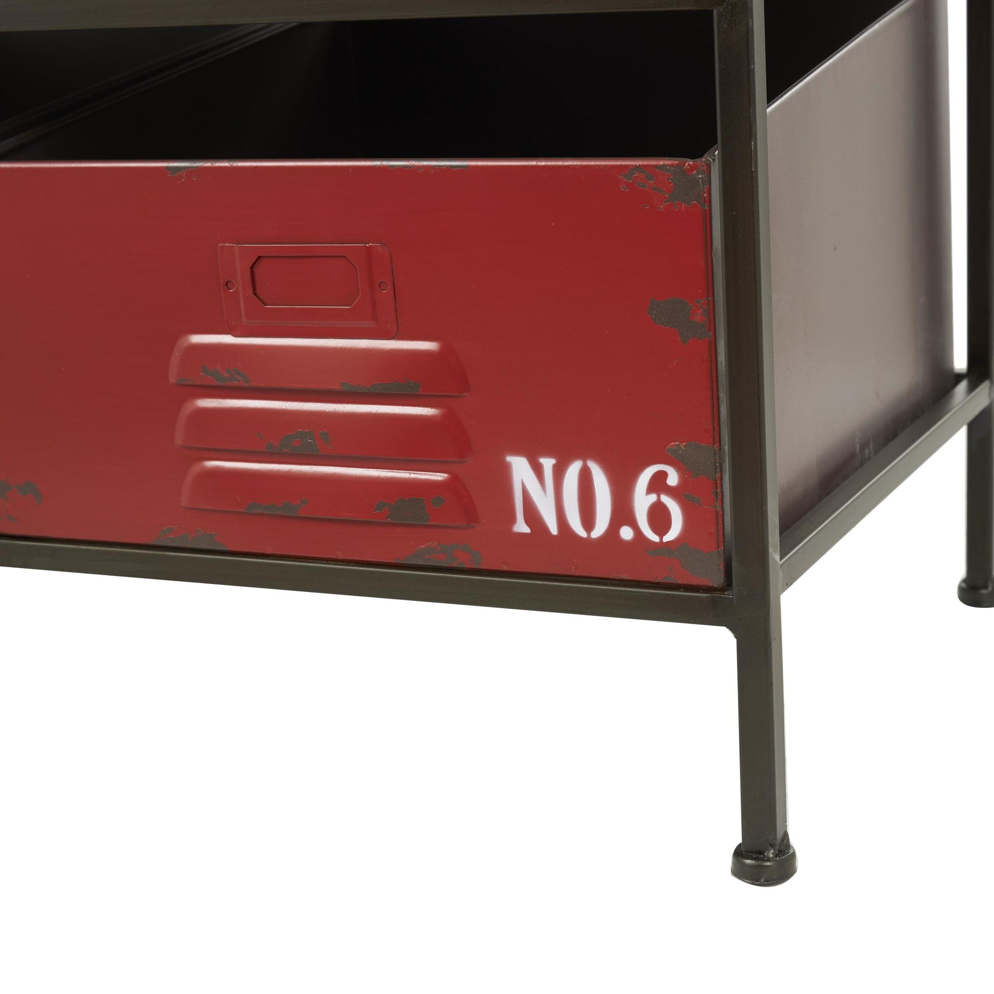 Multi Colored Metal 6 Drawer Room Storage Unit