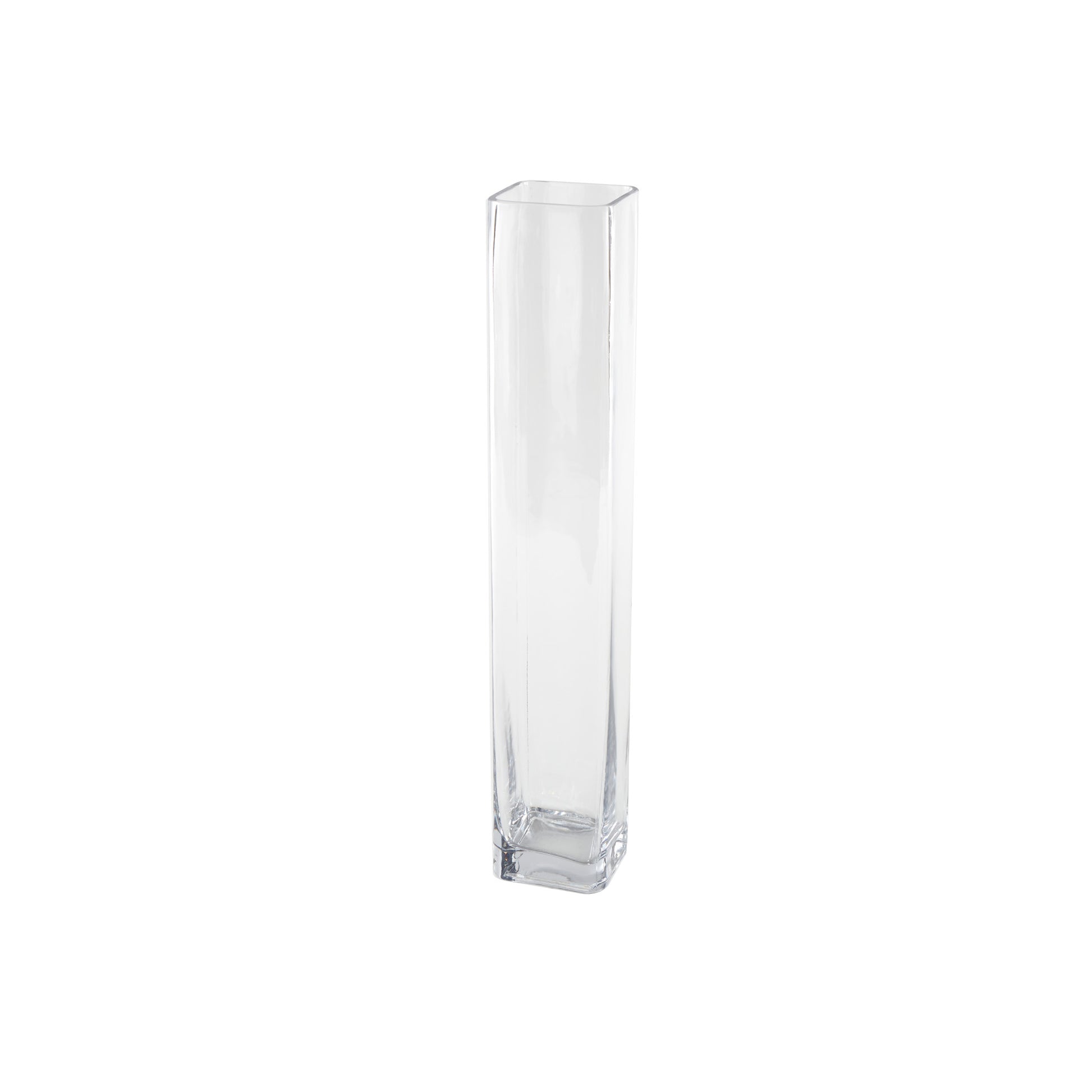 Clear Glass Tall Decorative Vase