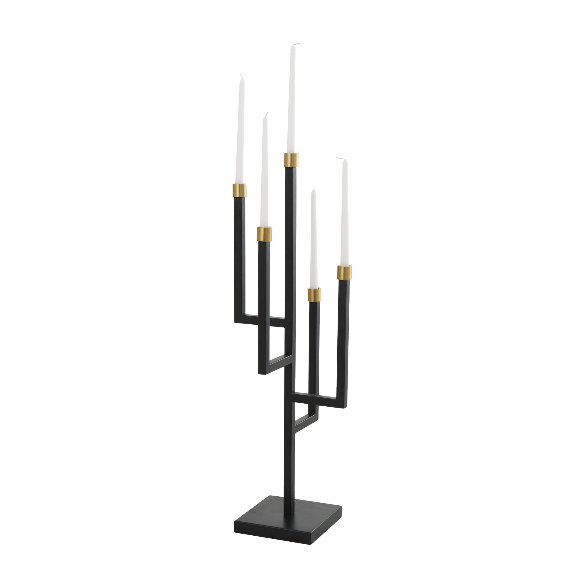 Black Metal 5 Candle Decorative Candelabra