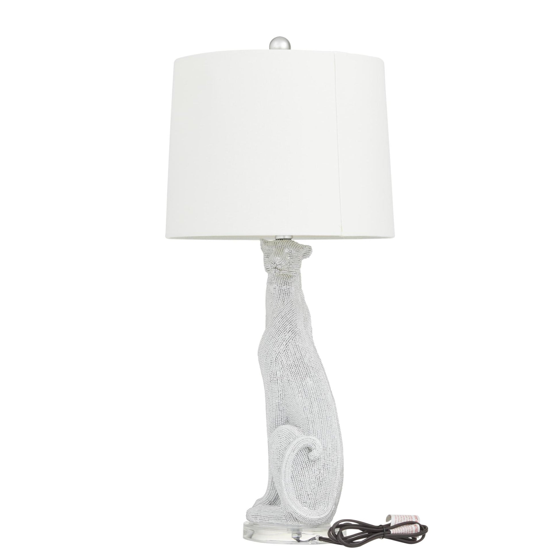 Set of 2 Leopard Polystone Room Table Lamp