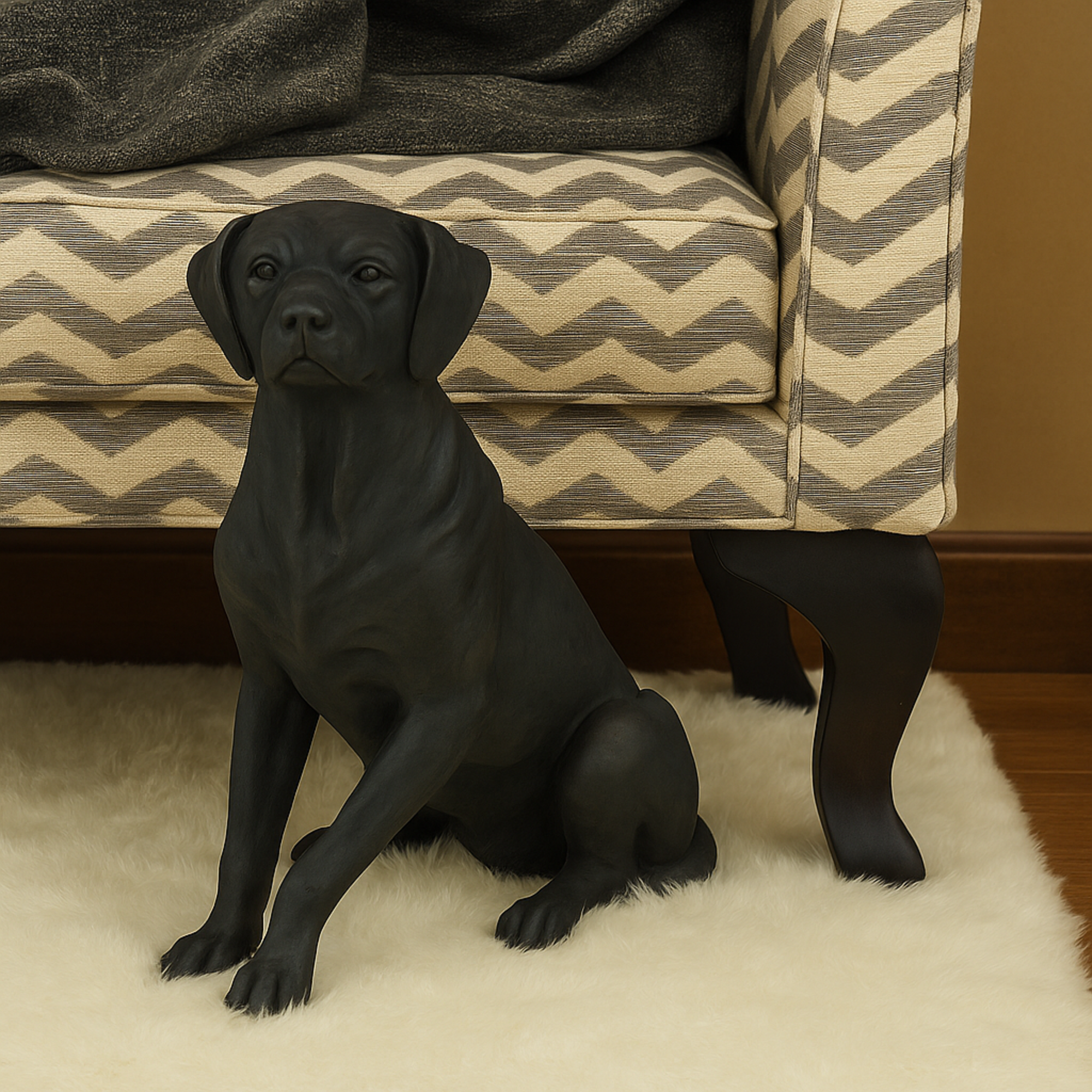 Dog Brown Polystone Decorative Sculpture