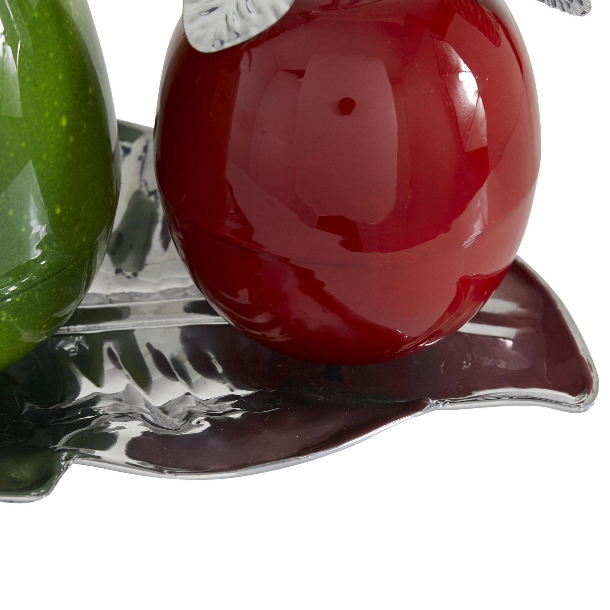 Fruit Metal Decorative Sculpture with Platter 18" x 10" x 11"