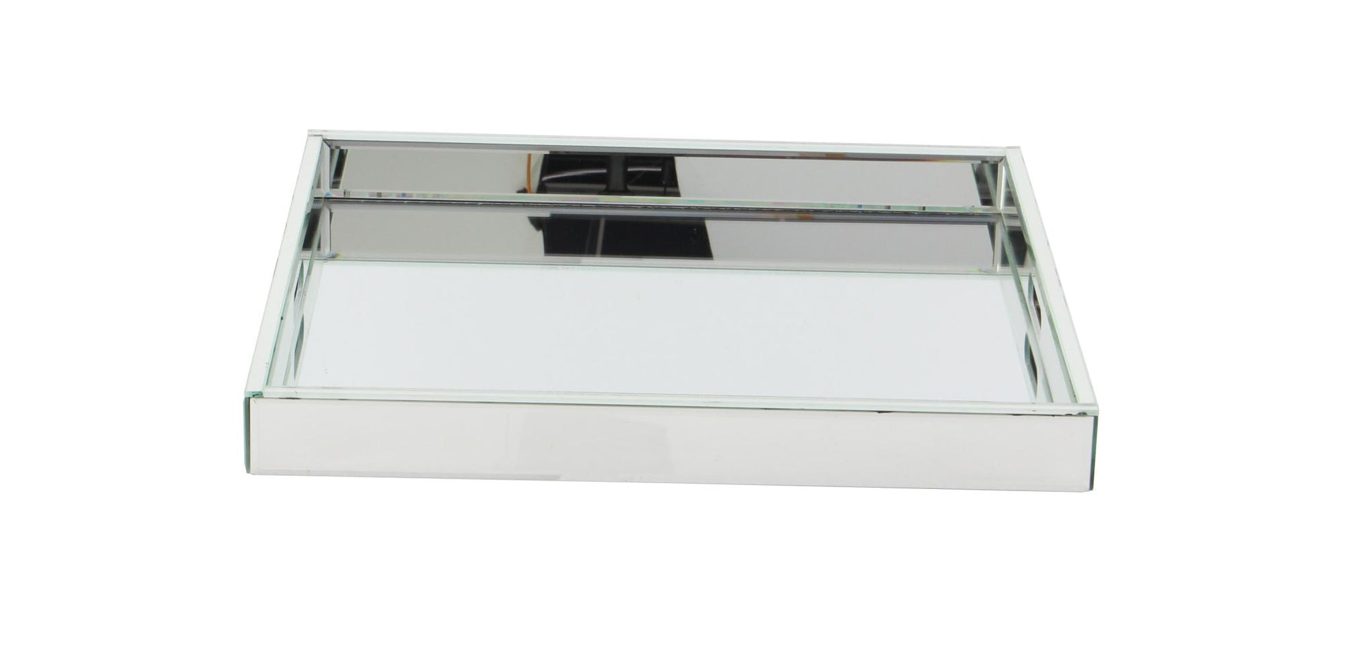 Silver Wooden Mirrored Living Room Decor Tray