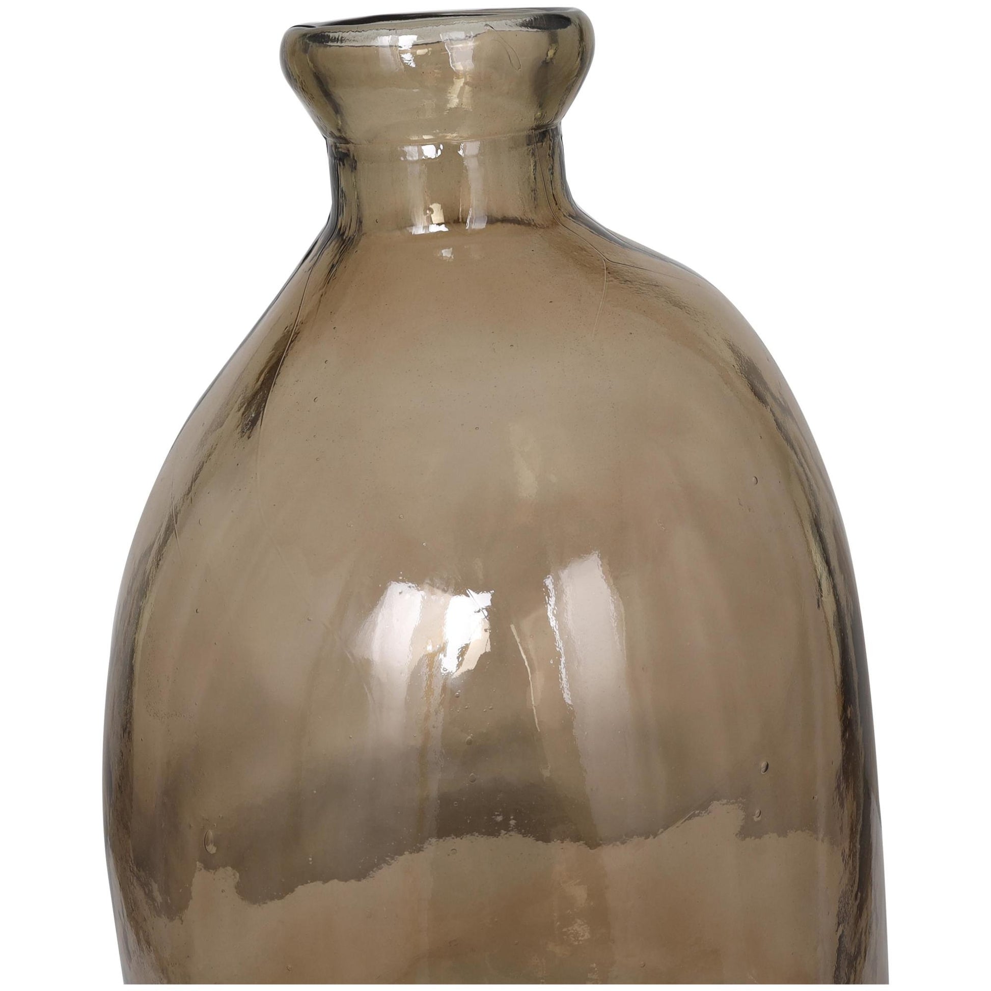 Abstract Recycled Glass Handmade Spanish Bottleneck Decorative Vase