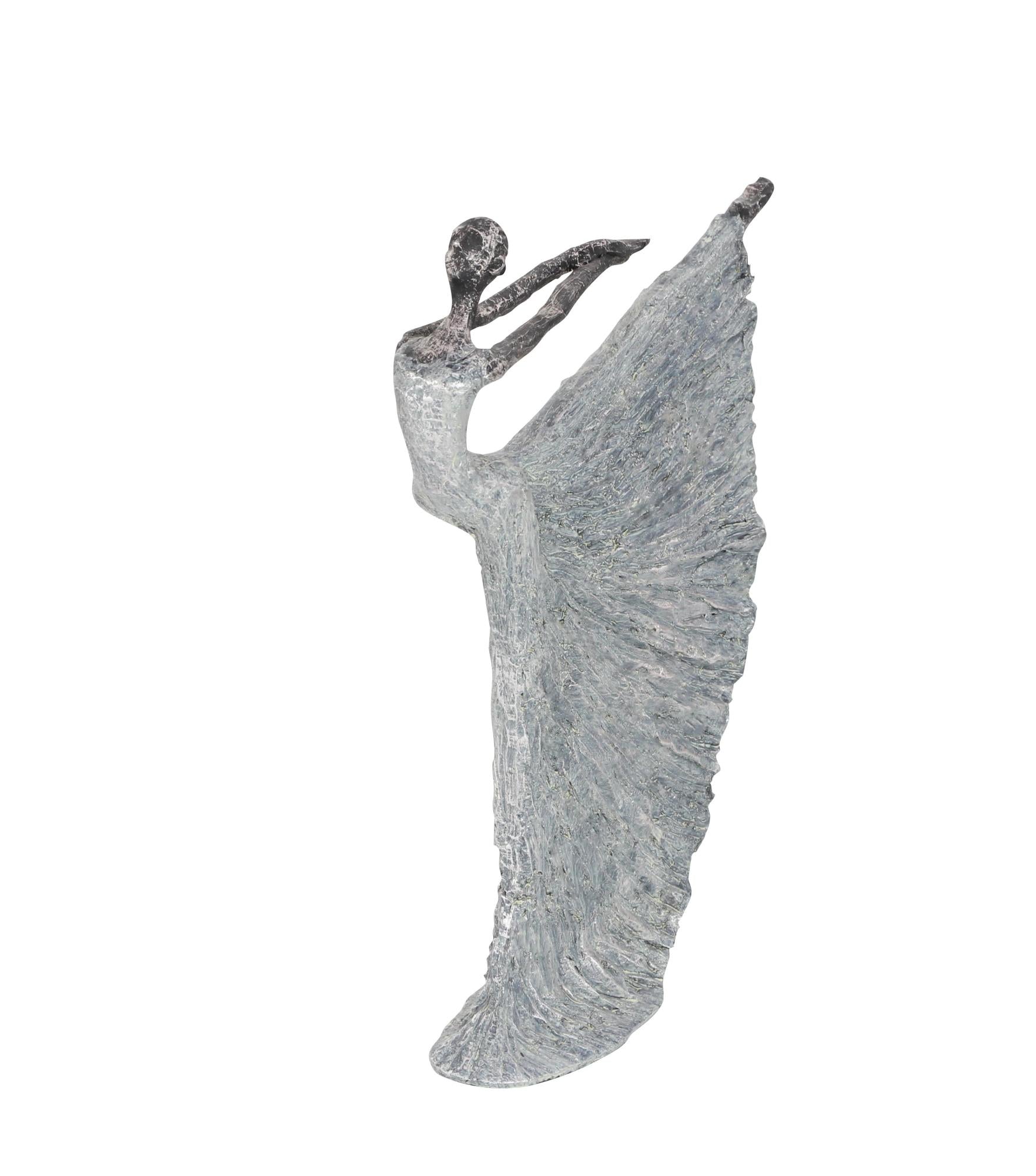 Dancer Gray Polystone Decorative Sculpture