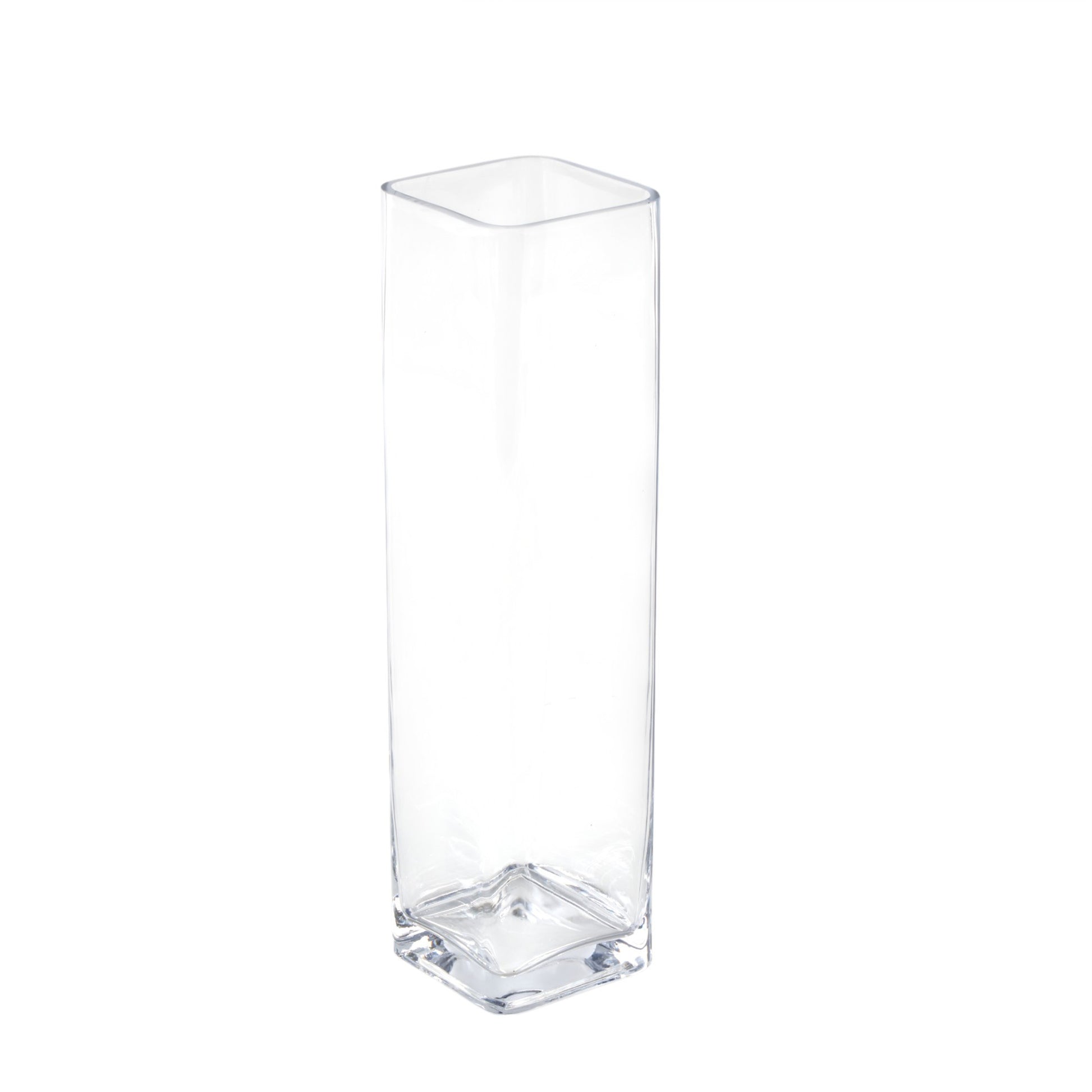 Clear Glass Tall Decorative Vase