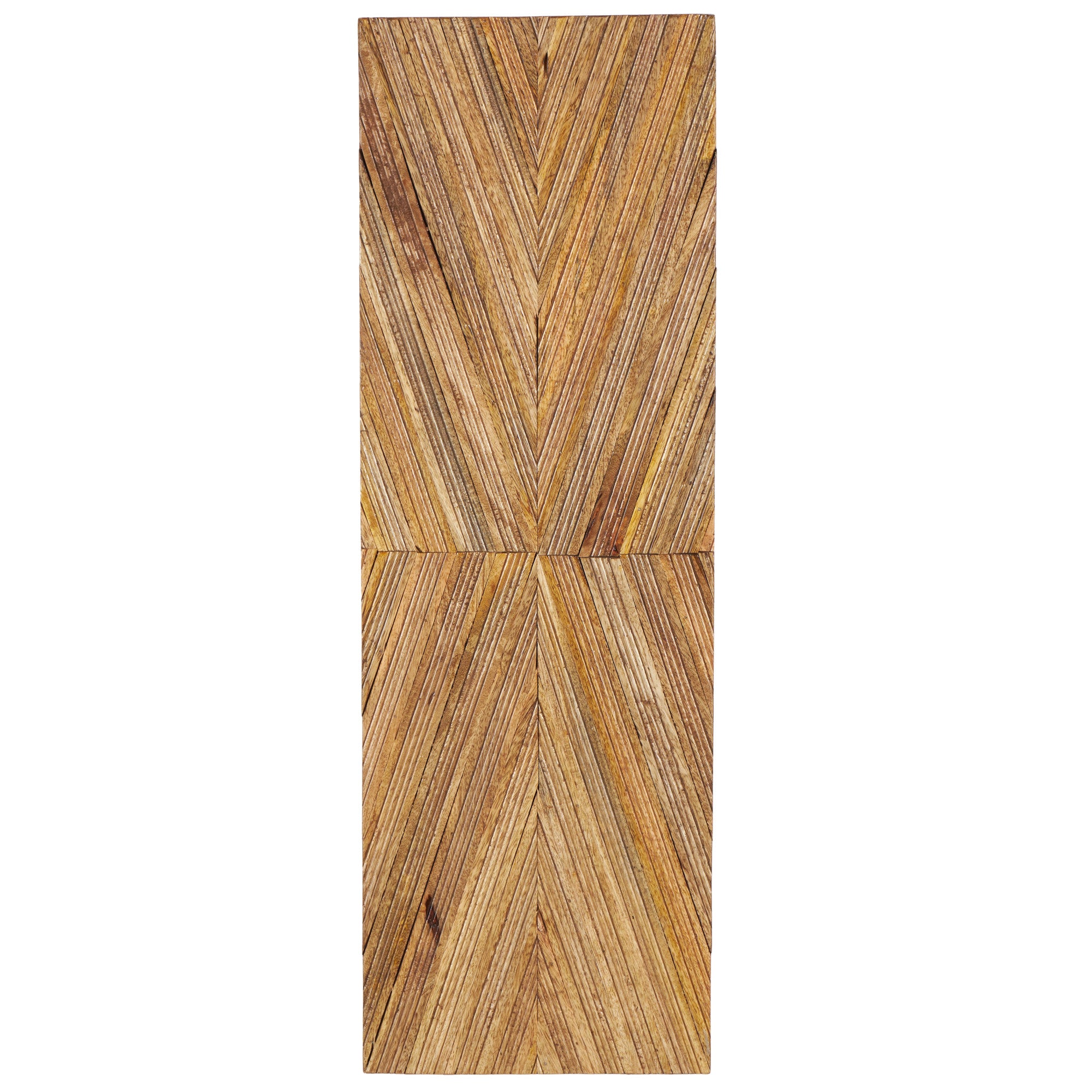 Abstract Brown Mango Wood Handmade Chevron Home Wall Decor