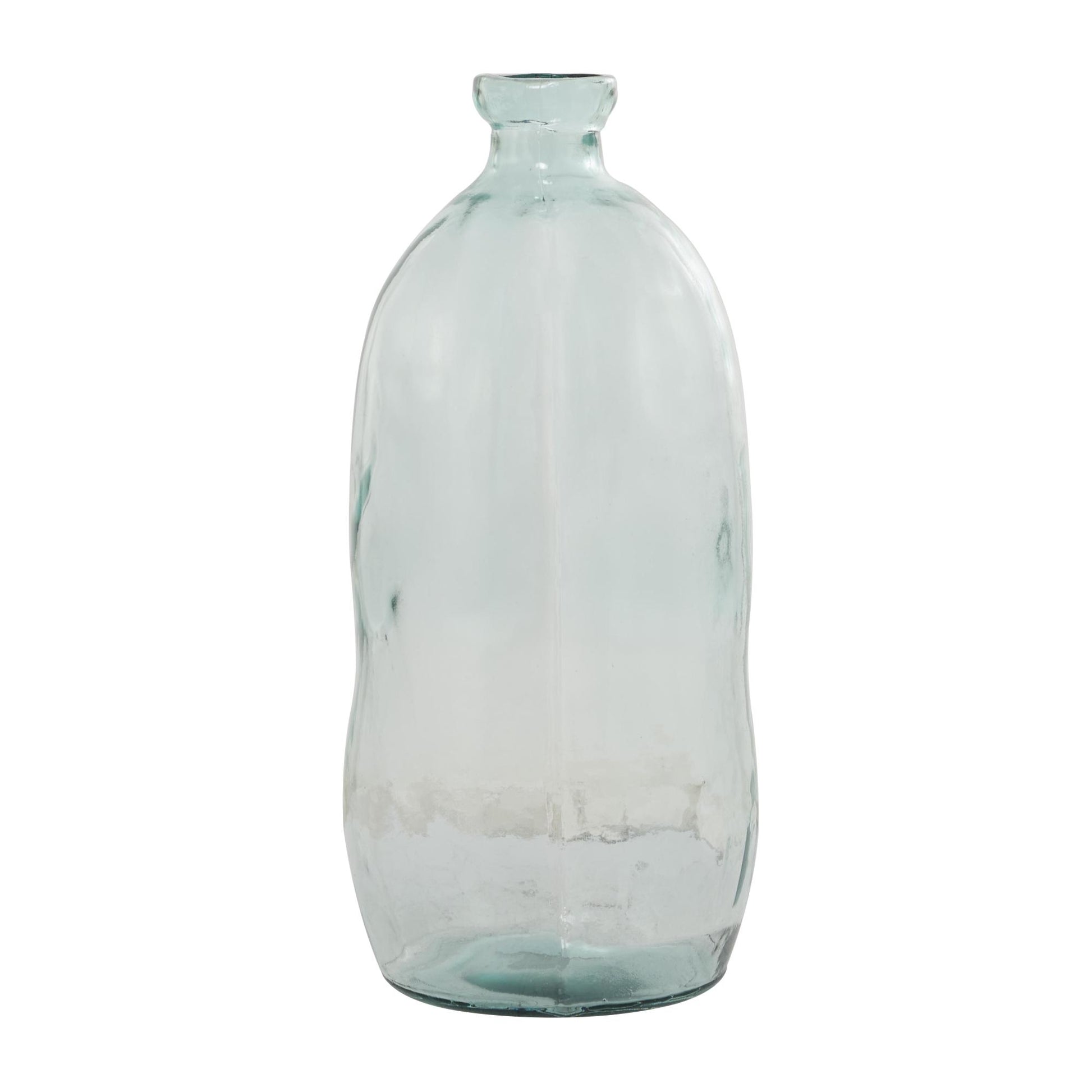 Abstract Recycled Glass Handmade Spanish Bottleneck Decorative Vase