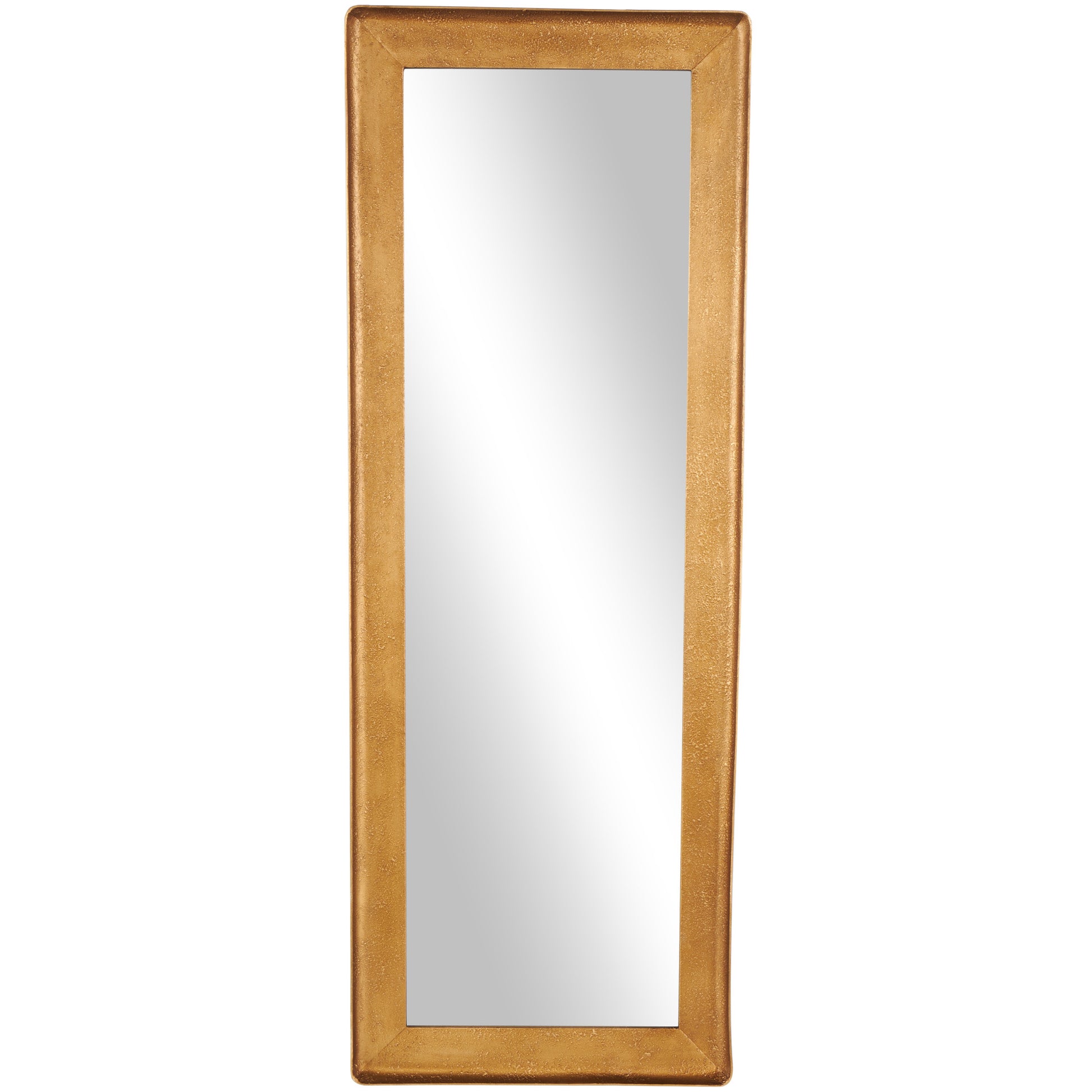 Gold Metal Room Wall Mirror with Textured Frame