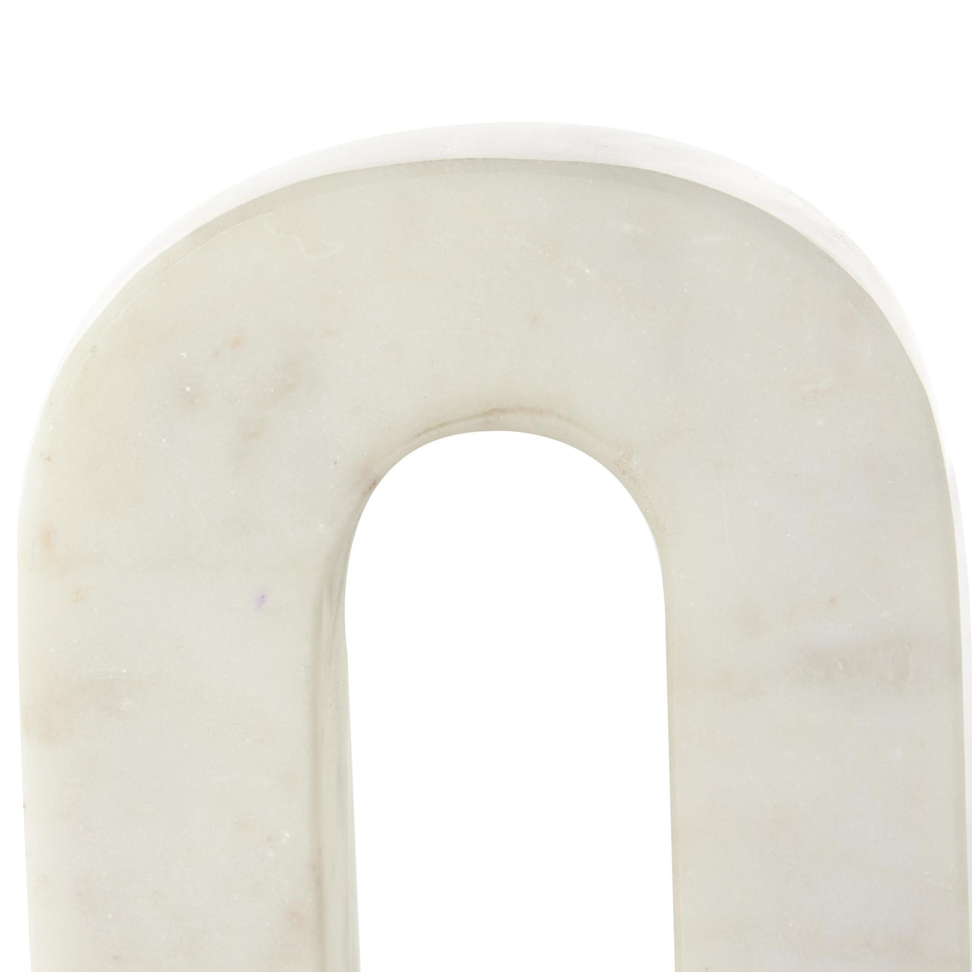 Set of 2 Geometric Marble Arched Decorative Bookends