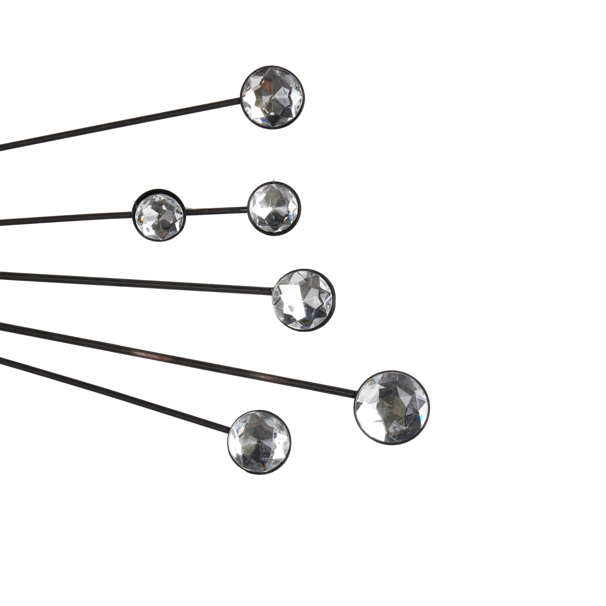 Starburst Black Metal Home Wall Decor with Crystal Embellishments