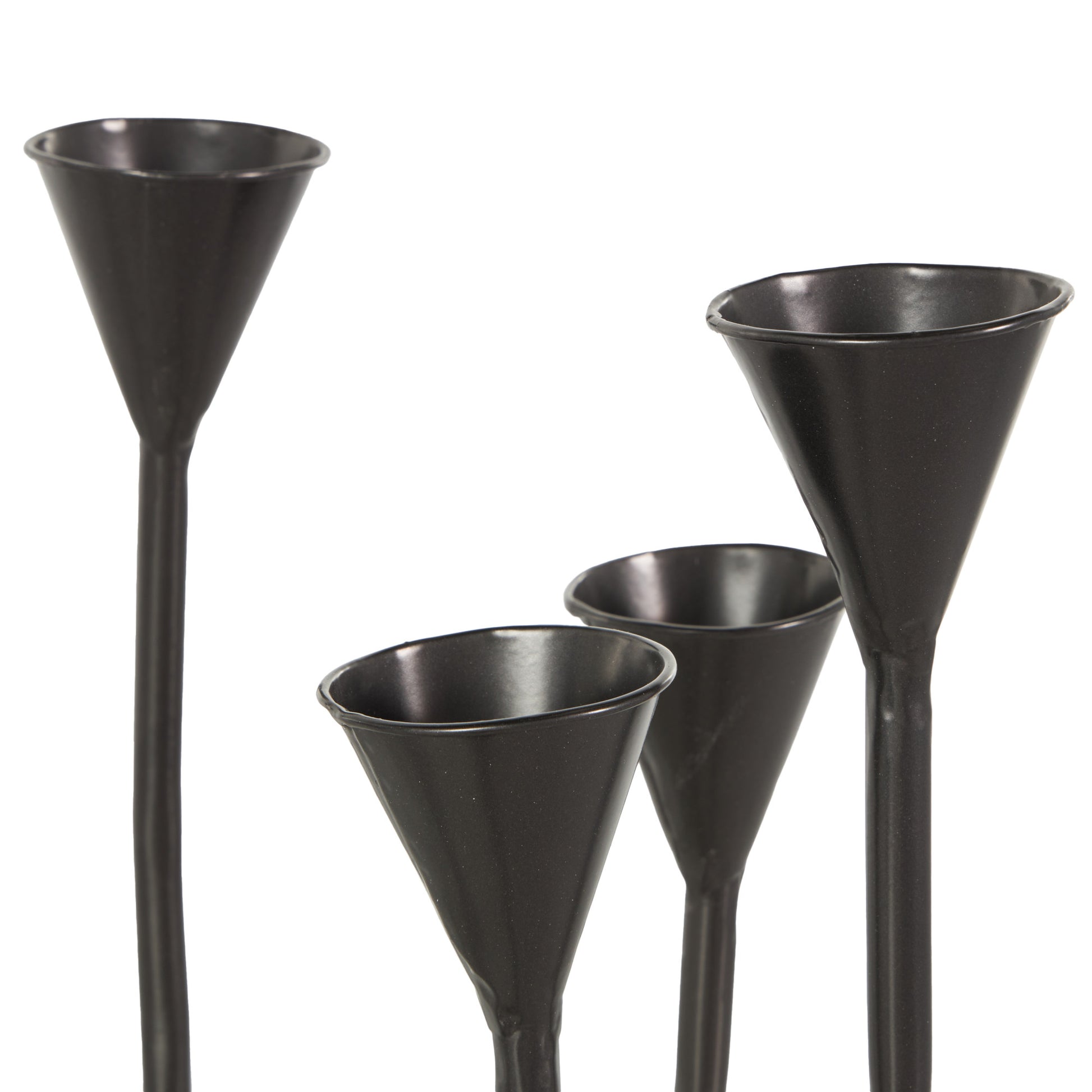 Black Metal Taper 9 Slot Decorative Candelabra