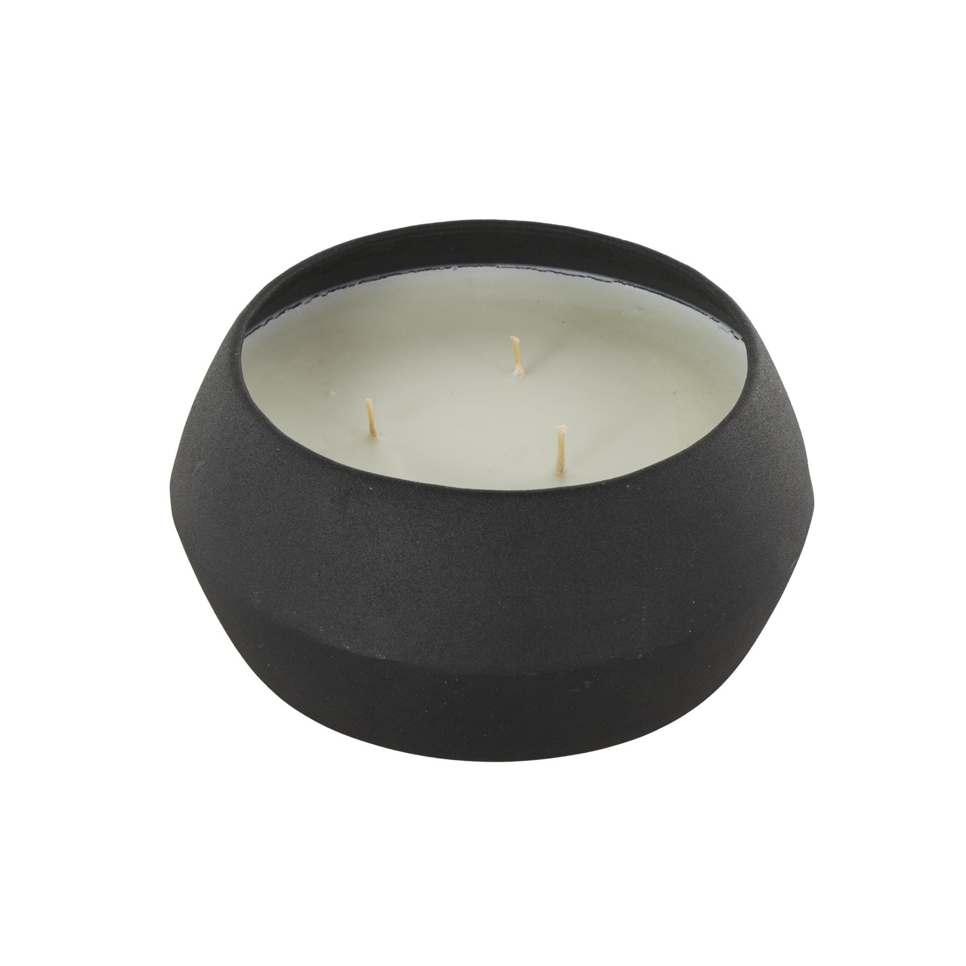 Metal Tangerine Splash Scented Textured 30oz 3 Wick Decorative Candle with White Wax
