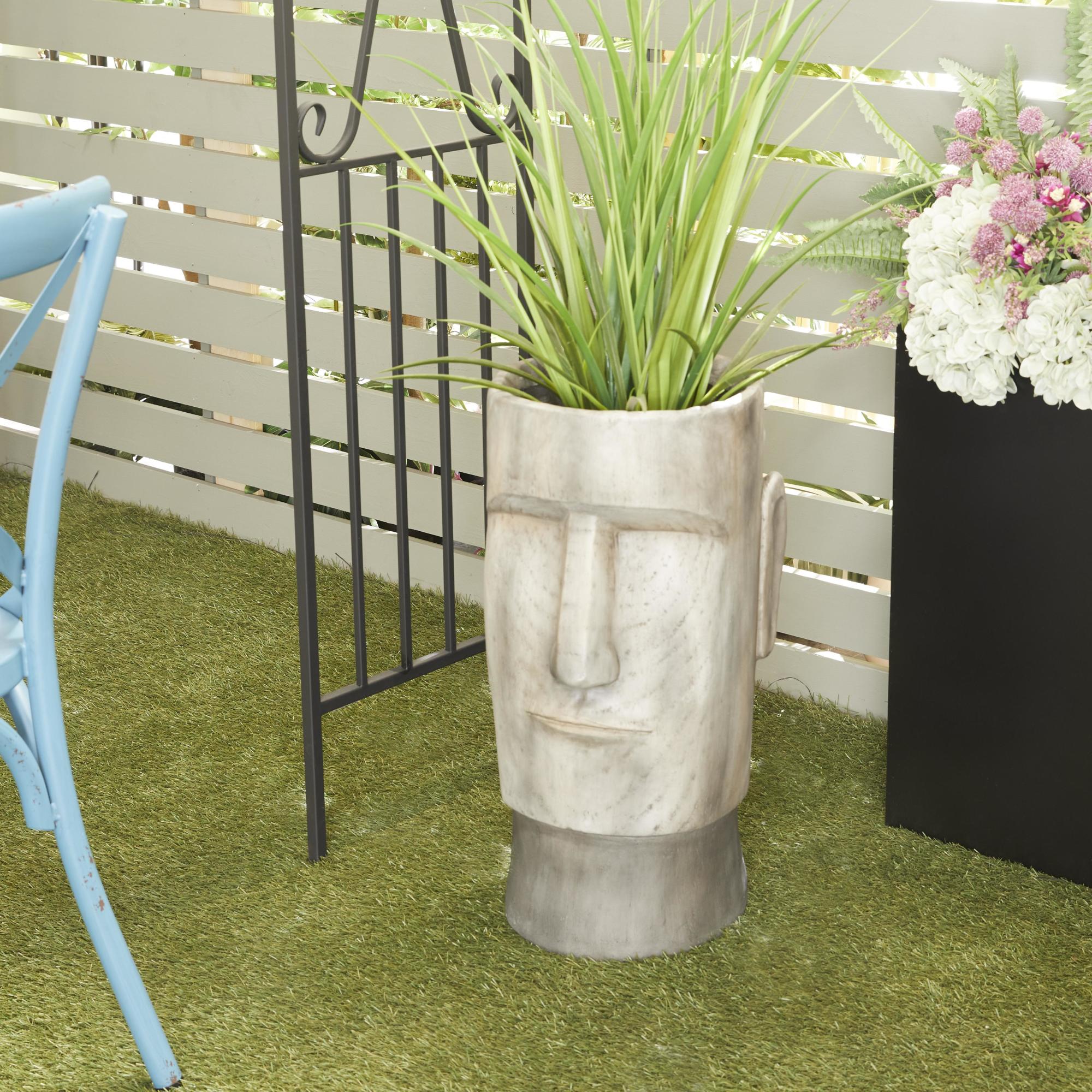 Face Magnesium Oxide Easter Island Indoor Outdoor Planter