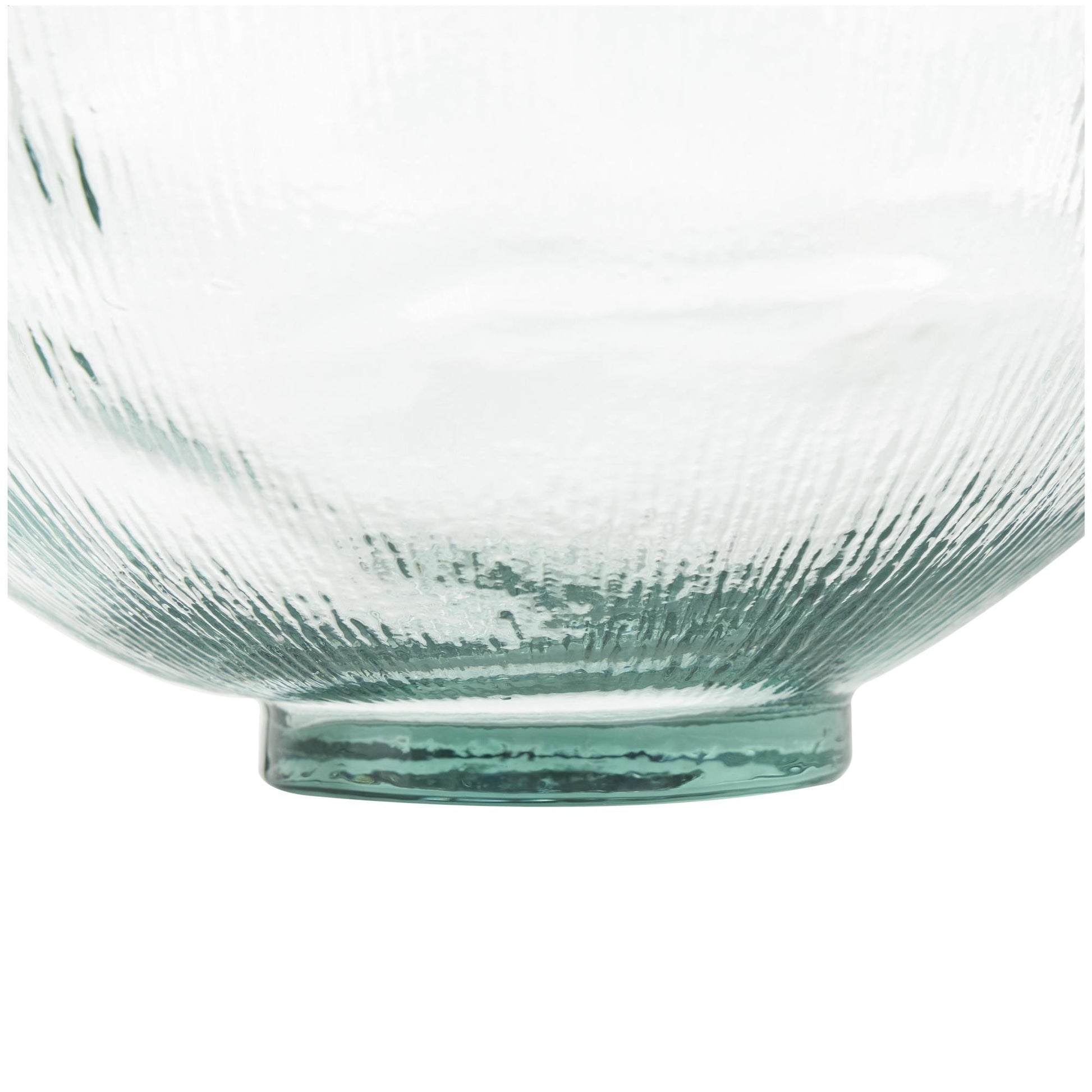 Recycled Glass Handmade Spanish Bottle Neck Ribbed Decorative Vase