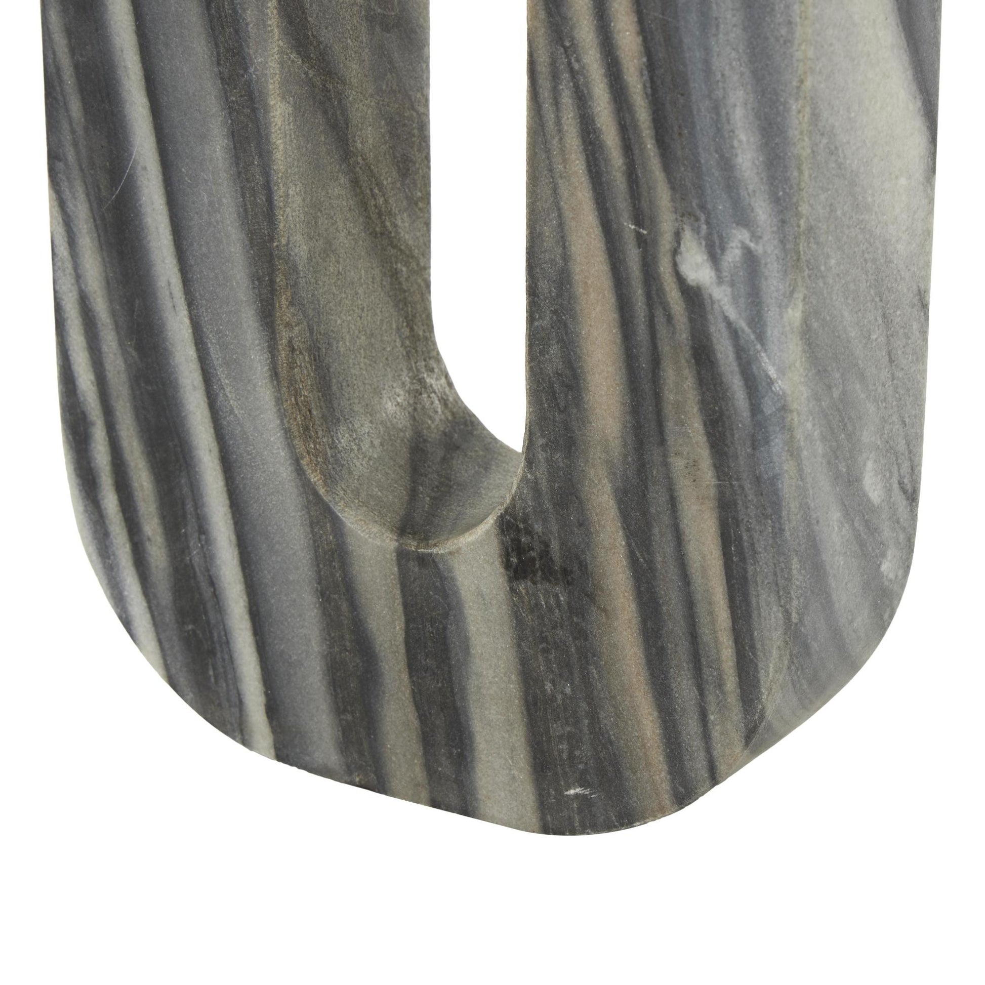 Abstract Marble U-Shaped Decorative Candle Holder 6" x 2" x 8"