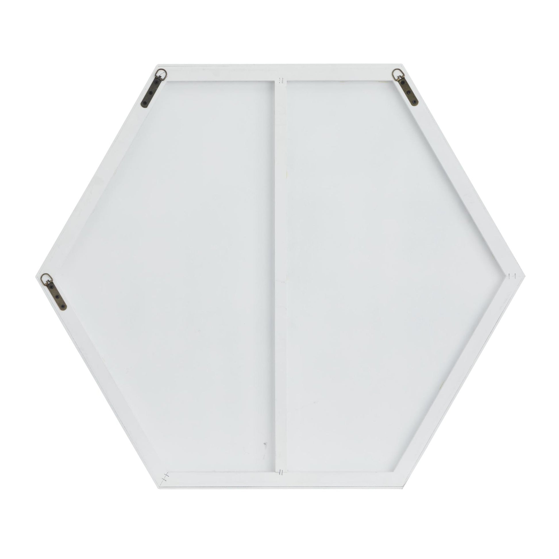 Wooden Hexagon Room Wall Mirror with Thin Frame