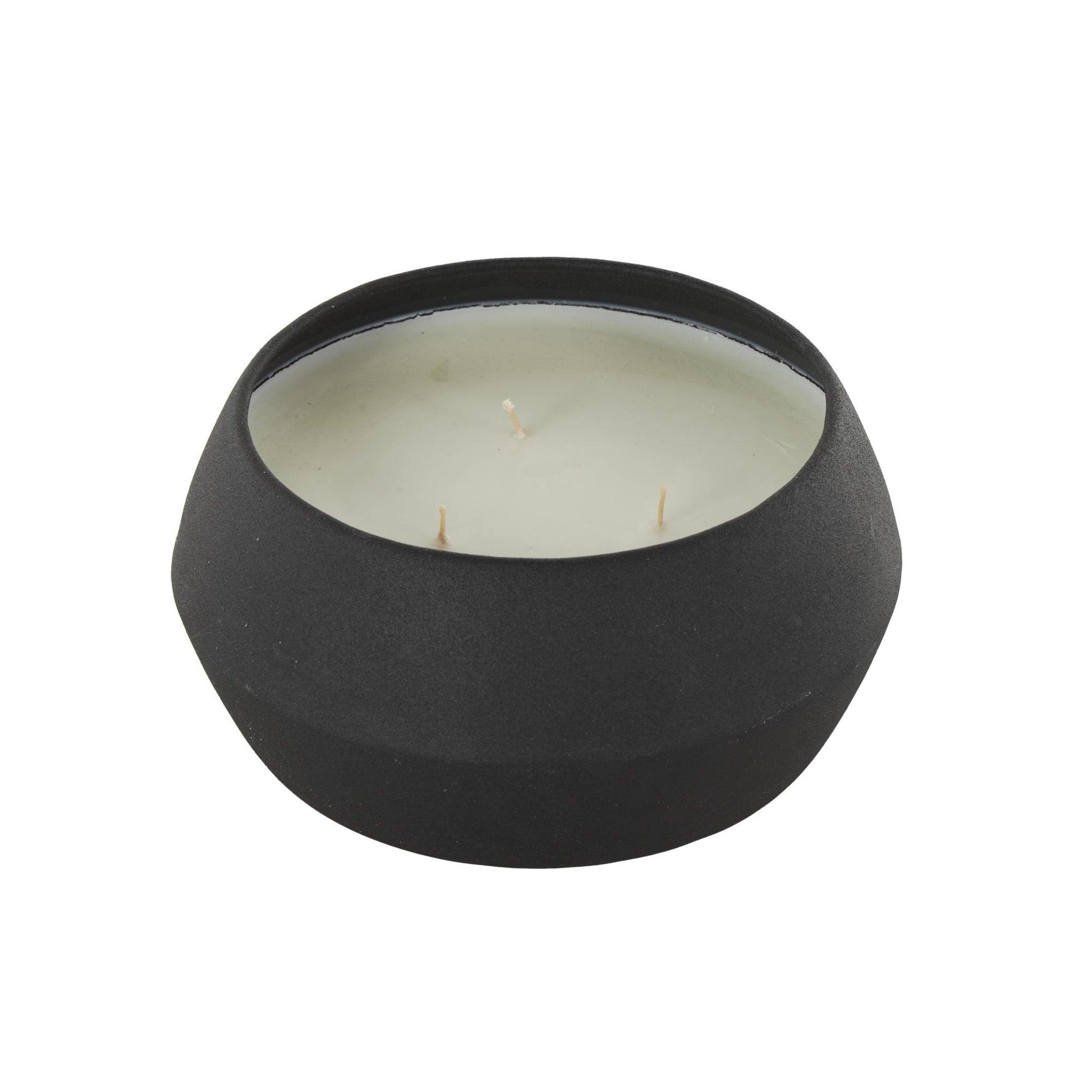 Metal Tangerine Splash Scented Textured 30oz 3 Wick Decorative Candle with White Wax