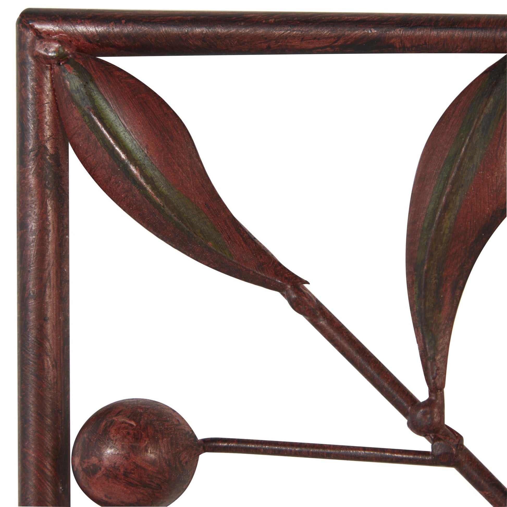 Set of 4 Scroll Dark Brown Metal Home Wall Decor