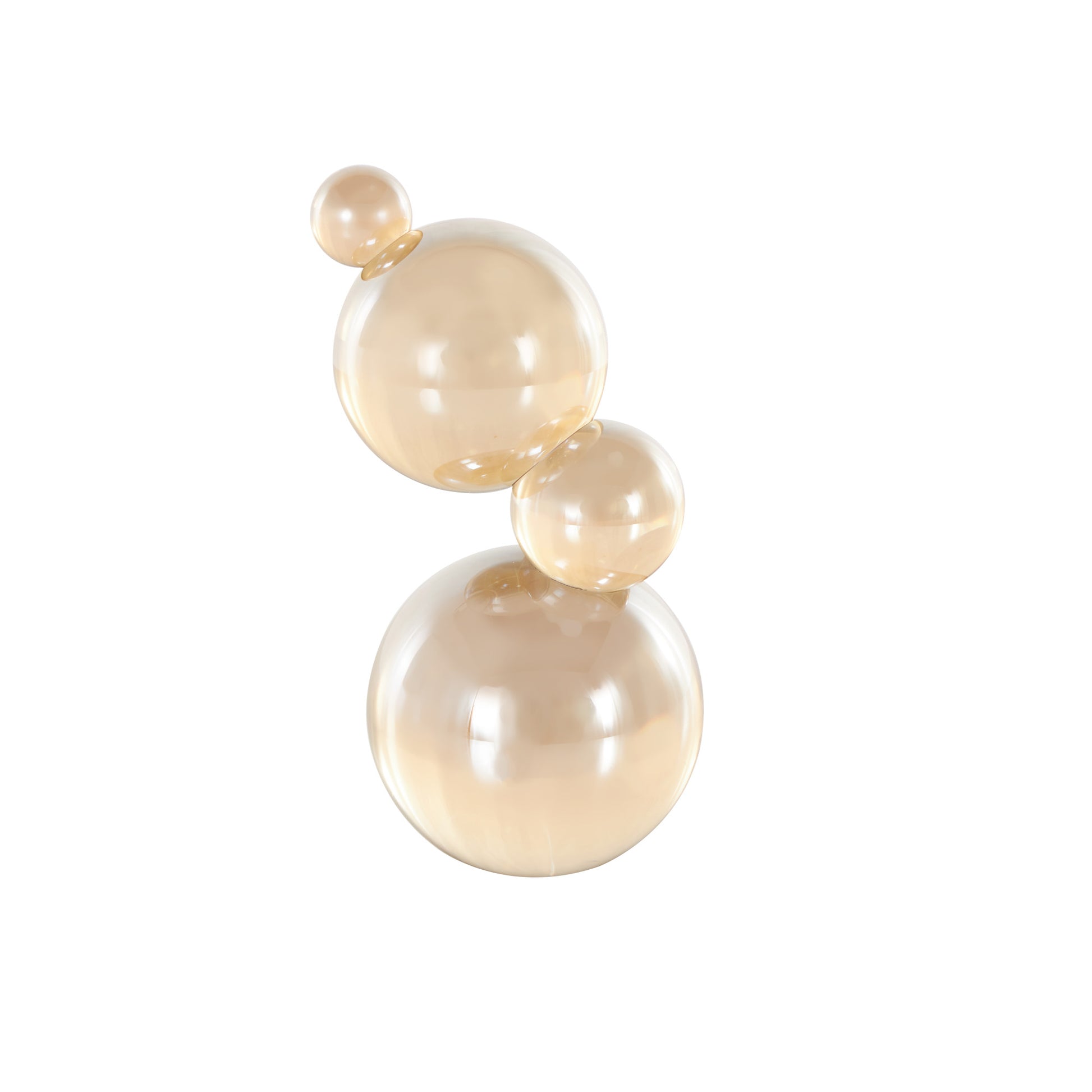 Abstract Glass Stacked Orbs Decorative Sculpture