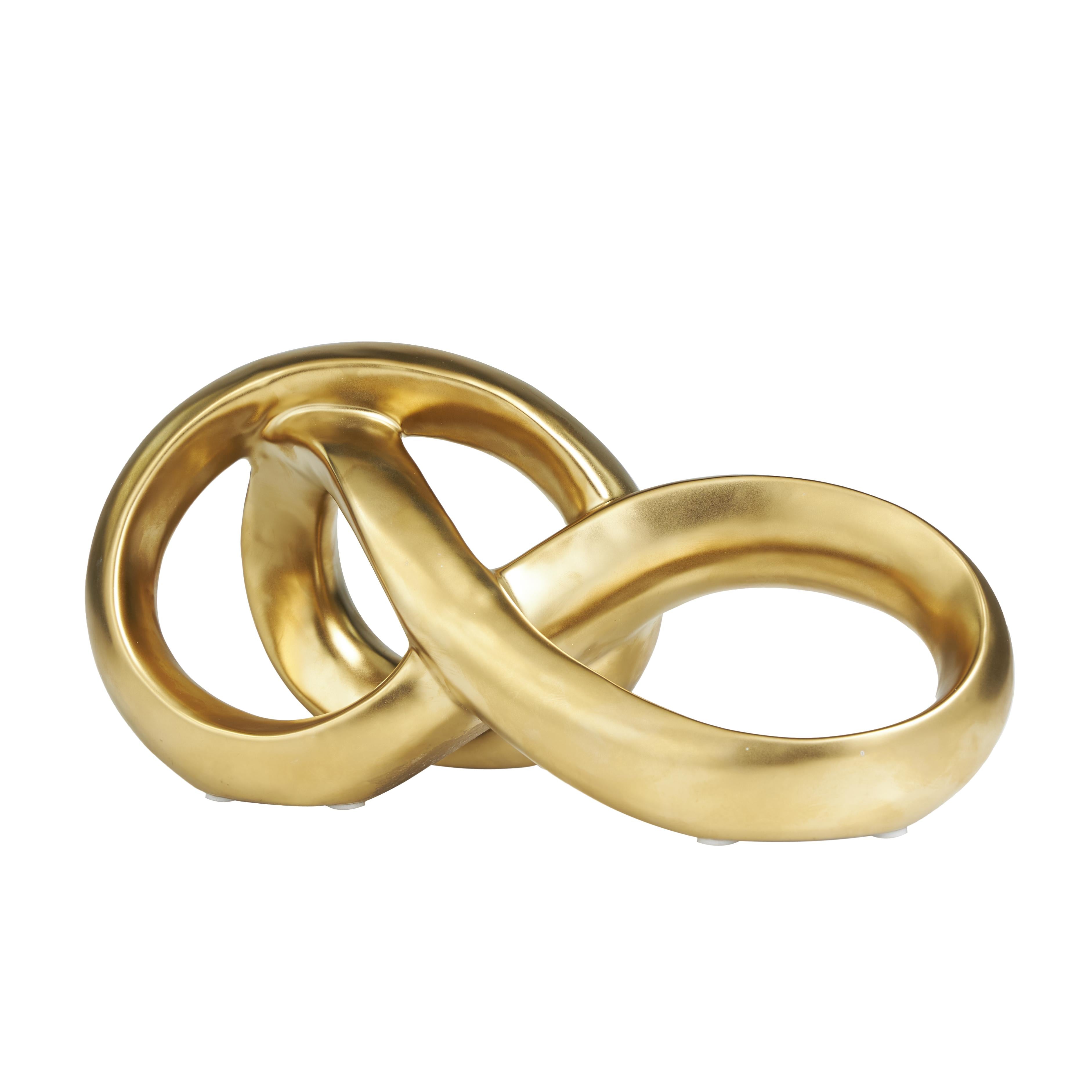 Abstract Ceramic Infinity Loop Decorative Sculpture