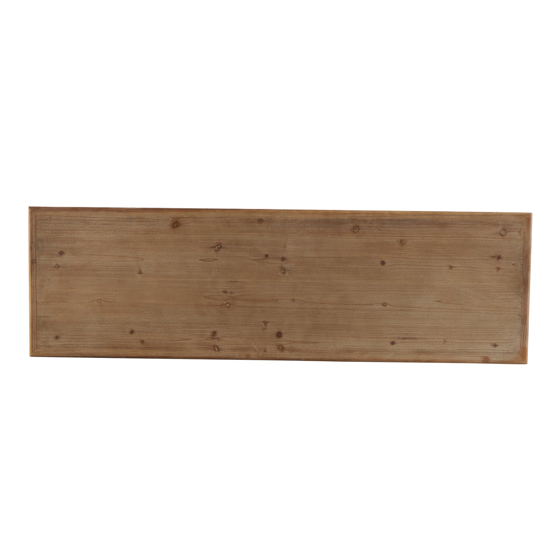 Black Wood Distressed Living Room Console Table with Brown Wood Top