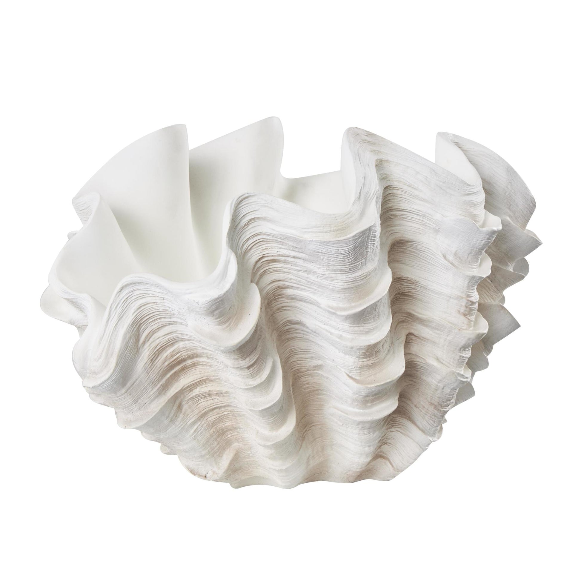 Shell Cream Resin Textured Decorative Sculpture